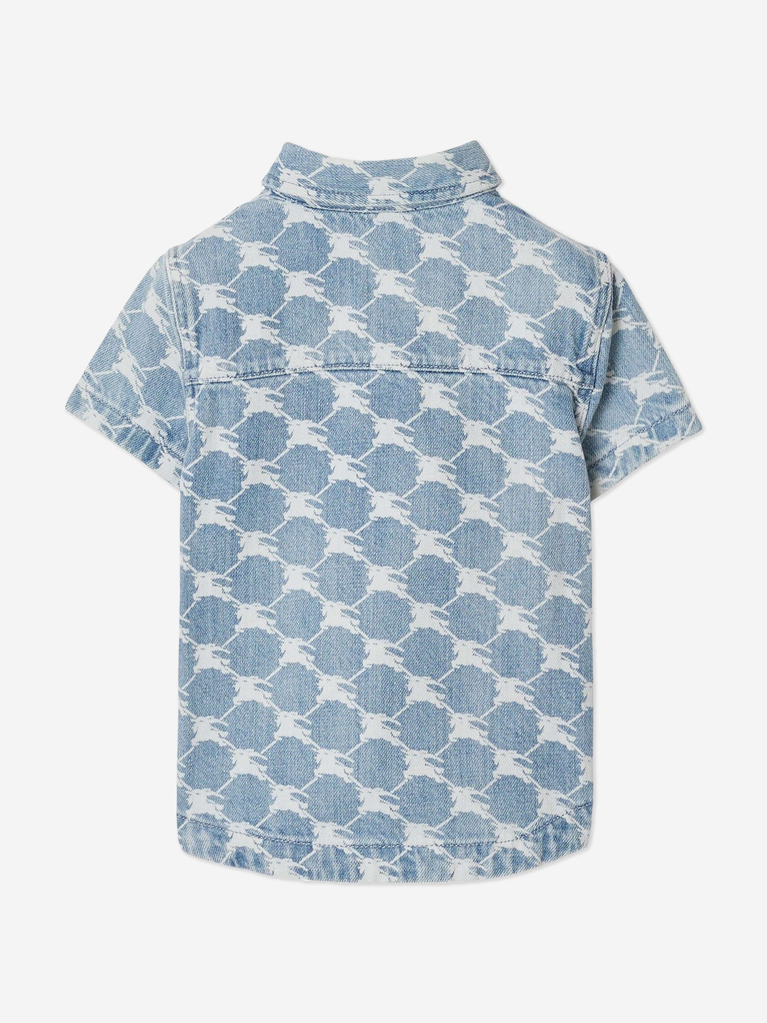 Burberry Baby Boys Mini Alan Shirt in Blue