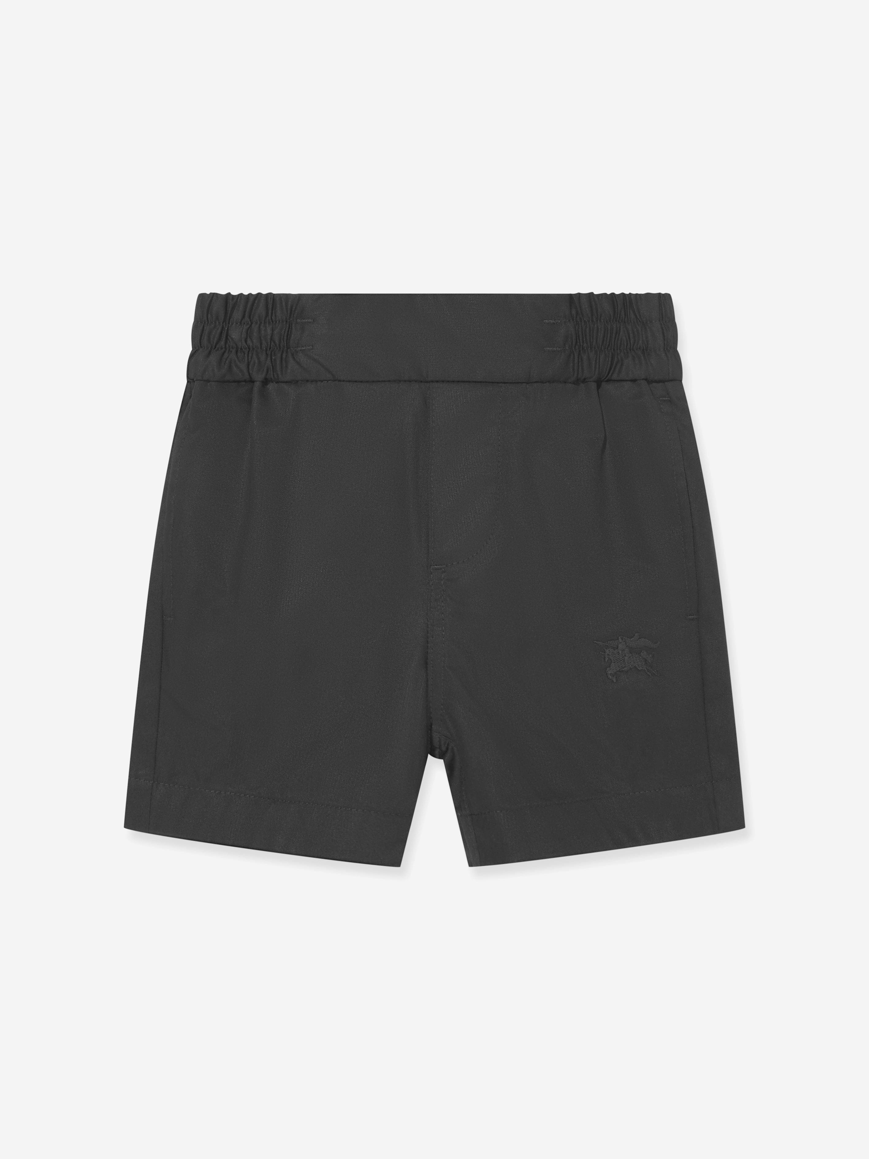 Burberry Baby Boys Mini Travard Shorts in Black