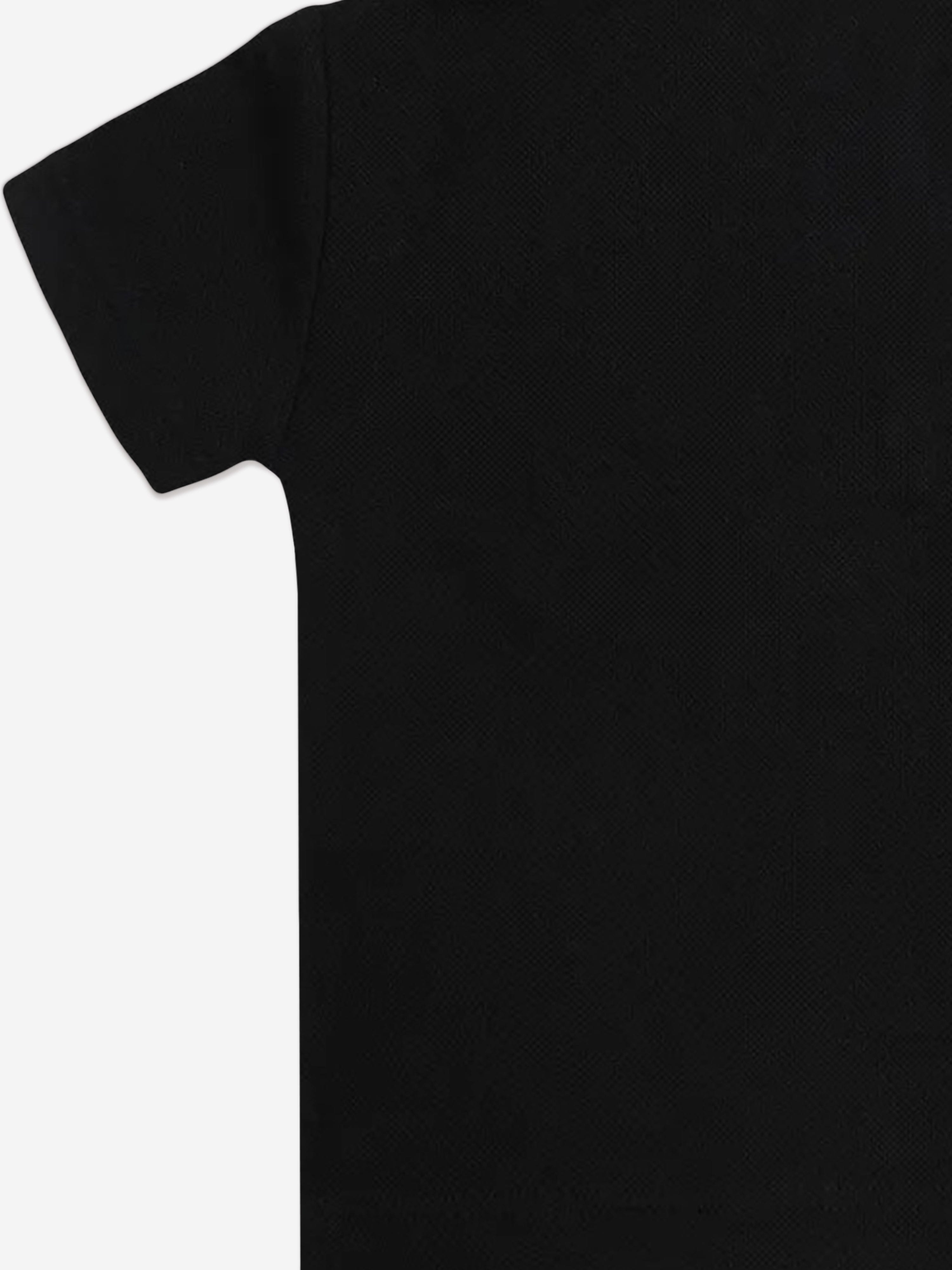 Burberry Baby Boys Johane Check Collar Polo Shirt in Black