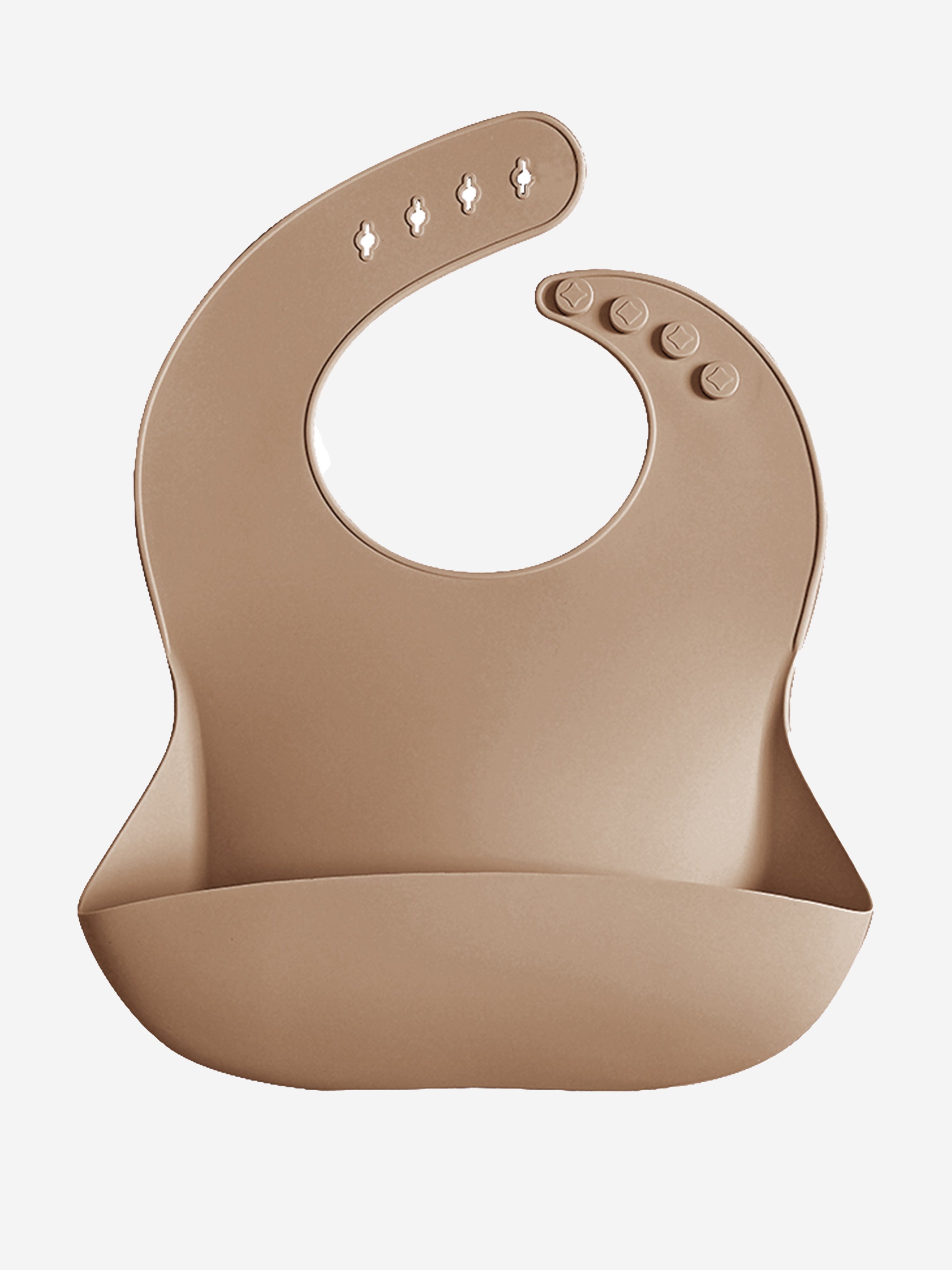 Baby Everyday Silicone Bib in Brown