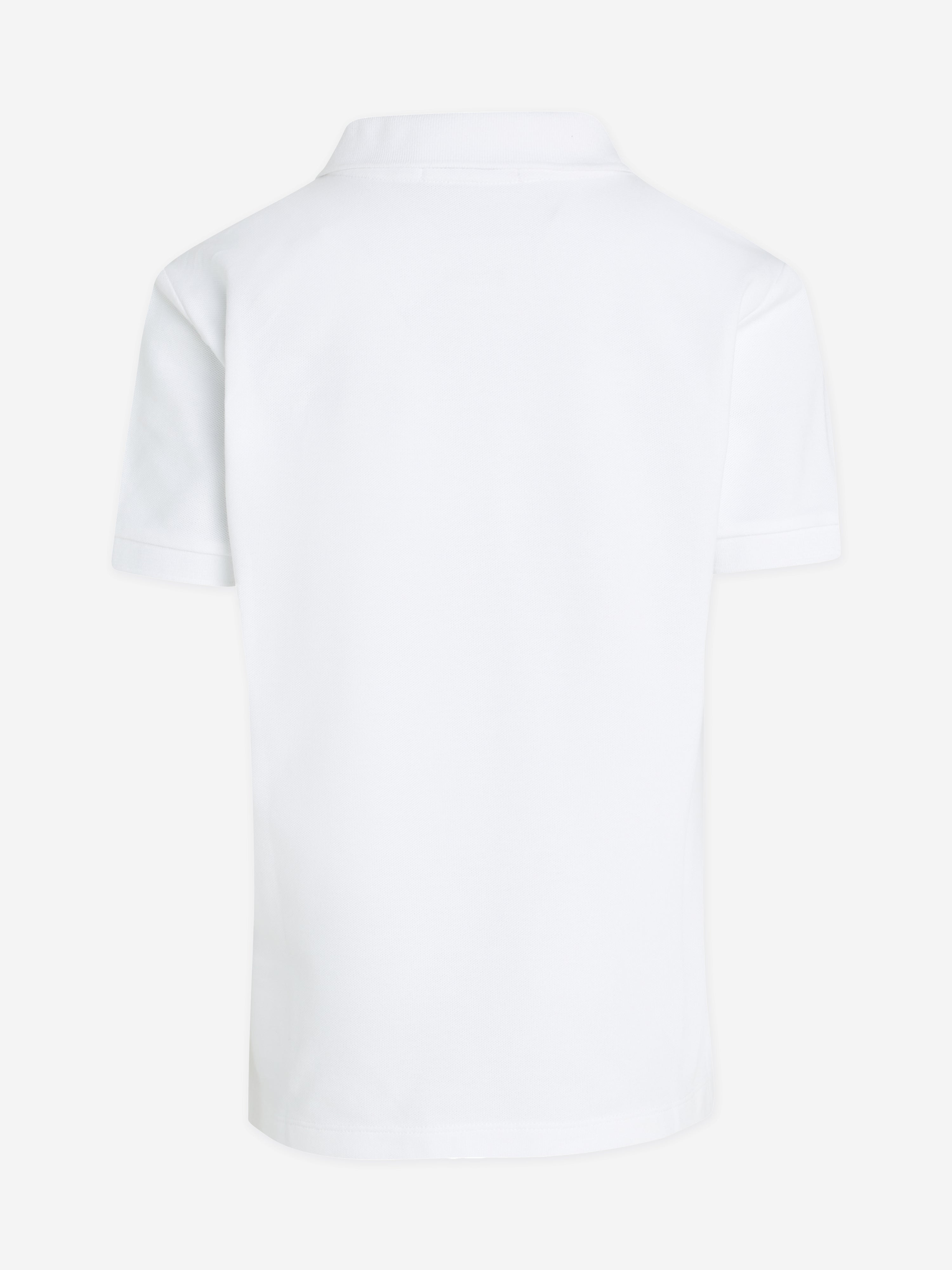 Calvin Klein Boys Minimalistic Logo Polo Shirt in White