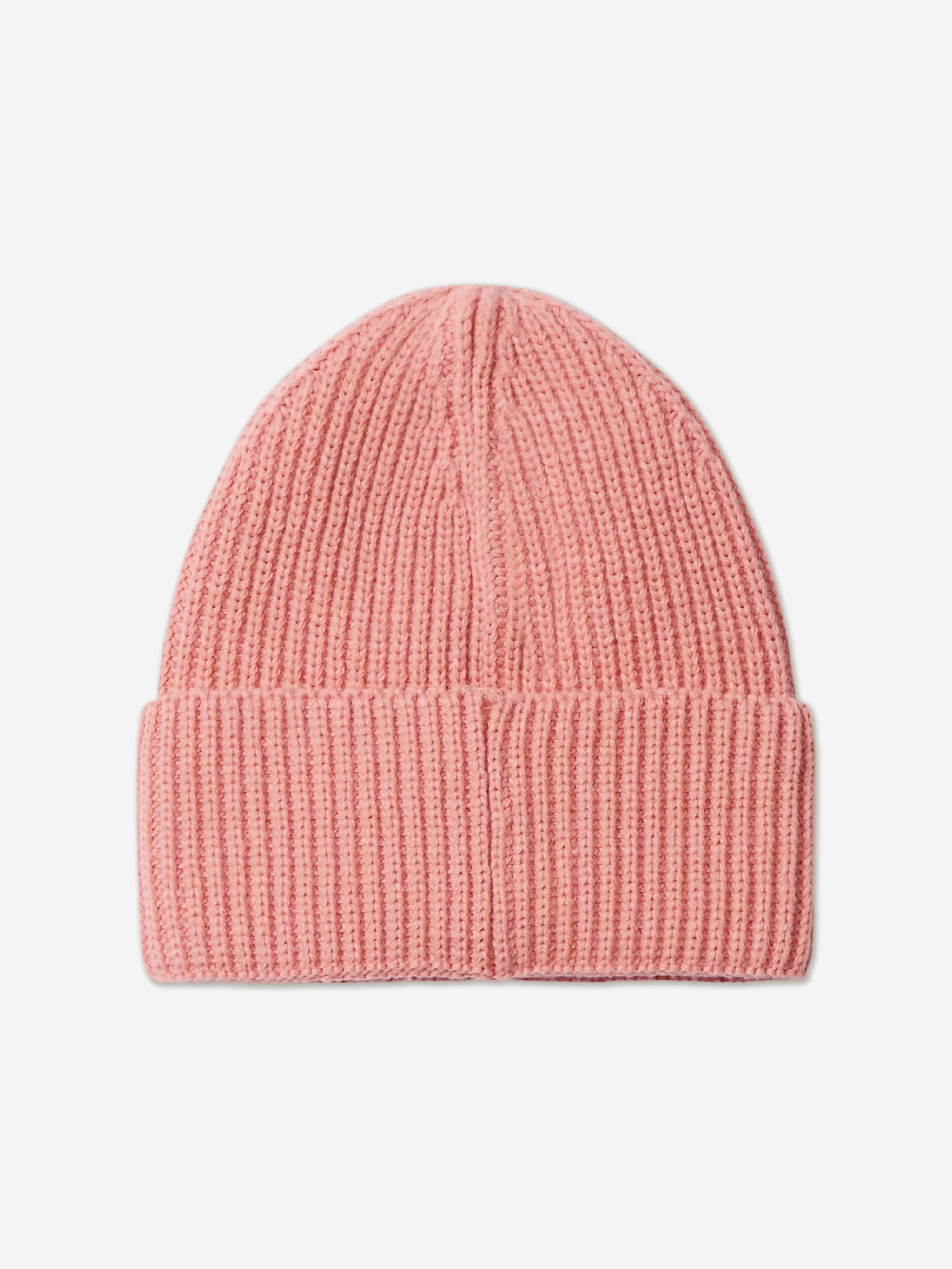 Calvin Klein Girls Monogram Rib Beanie in Pink