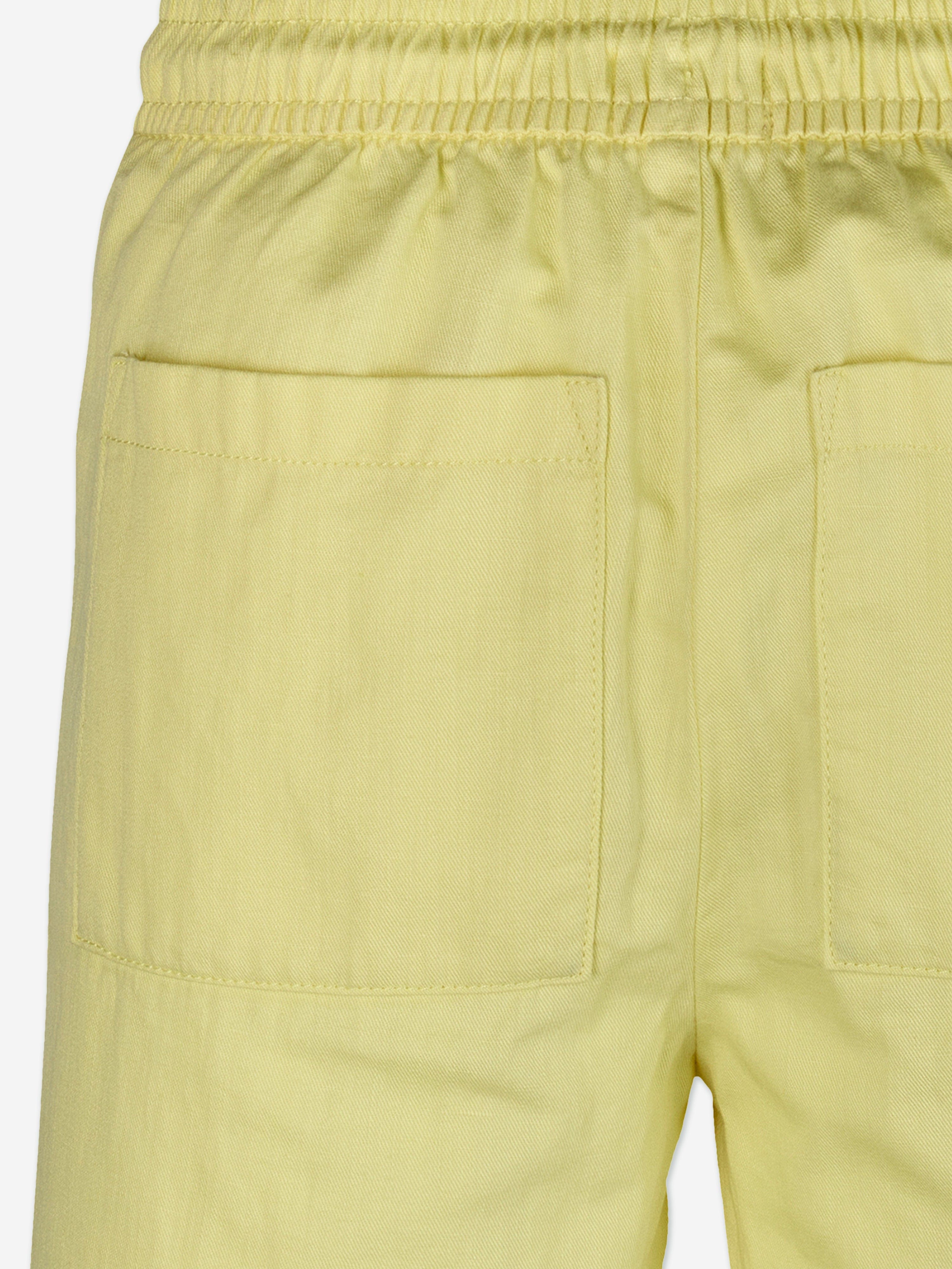 Calvin Klein Boys Linen Relaxed Shorts in Yellow