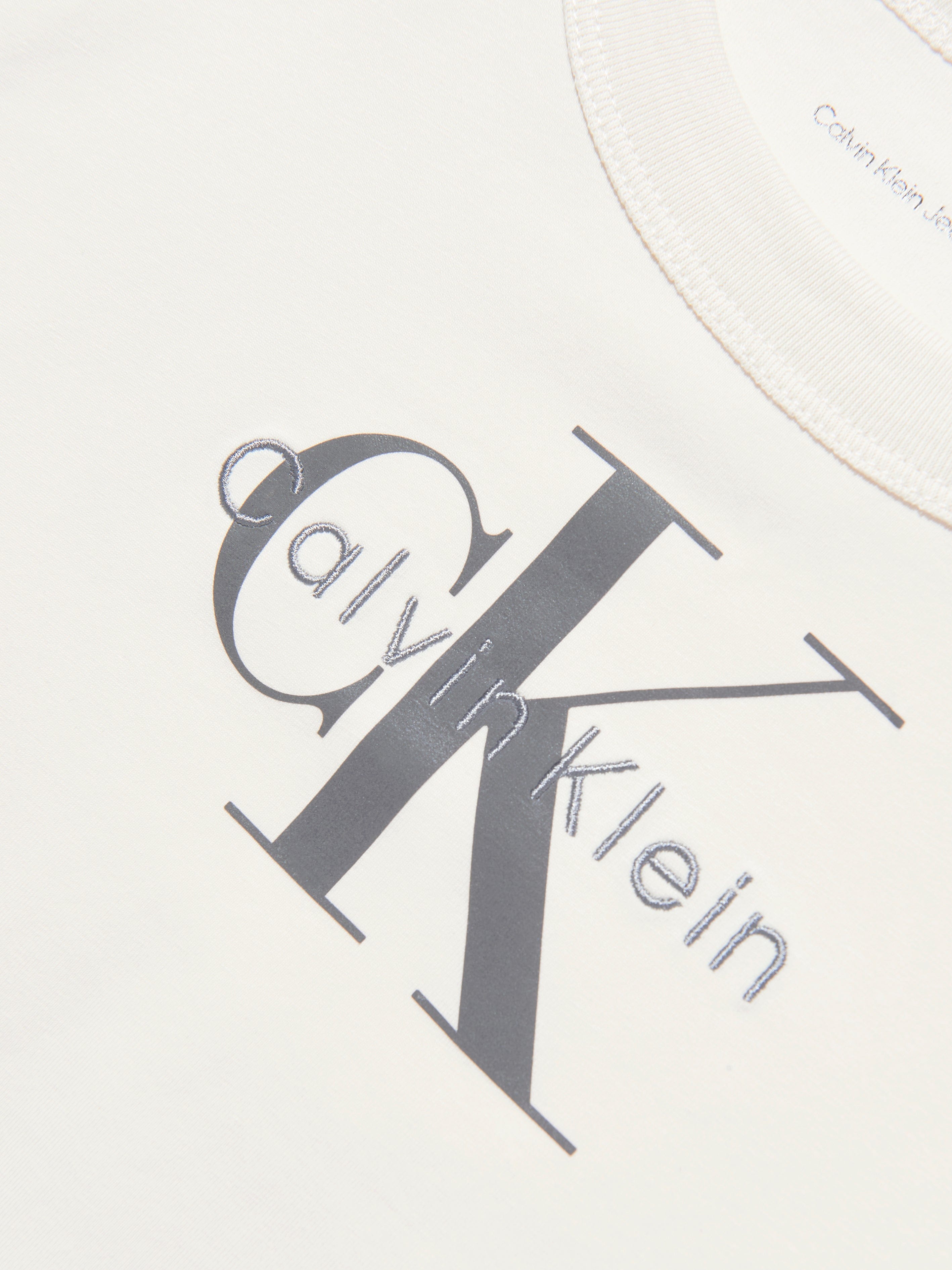 Calvin Klein Boys Light Monologo T-Shirt in Ivory
