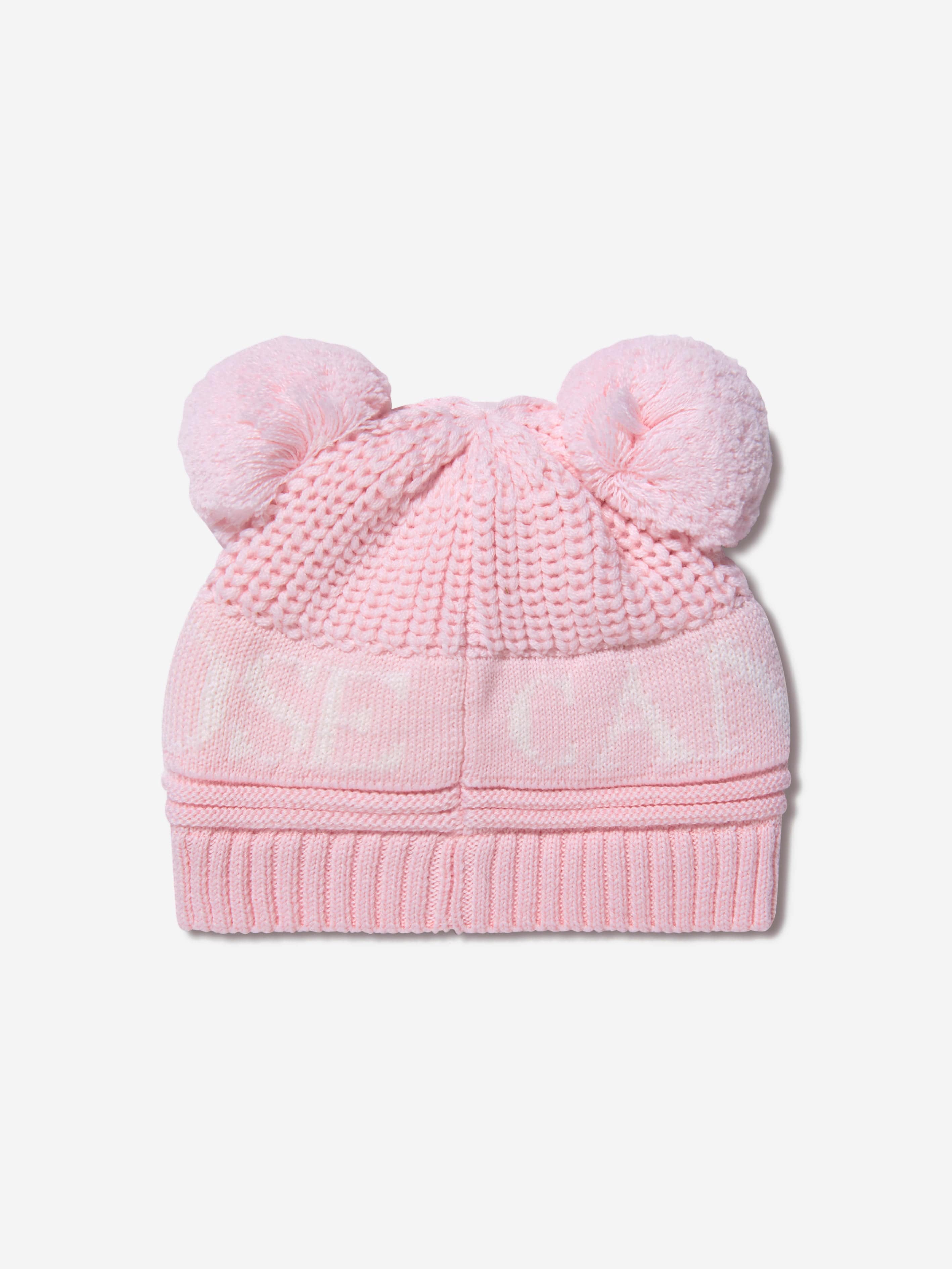 Canada Goose Baby Girls Double Pom Pom Hat in Pink