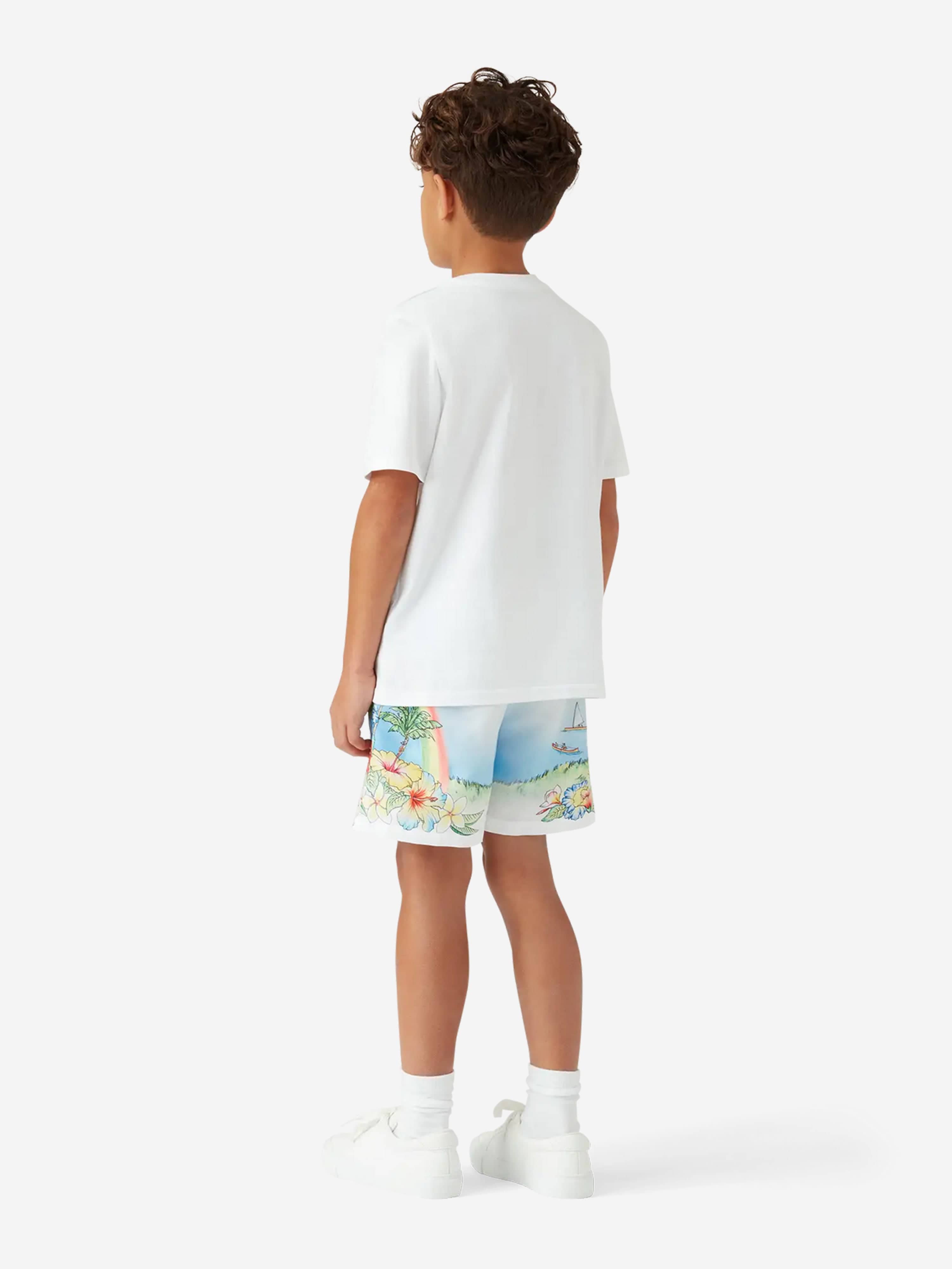 Casablanca Boys Aloha Print Swim Shorts in Multicolour