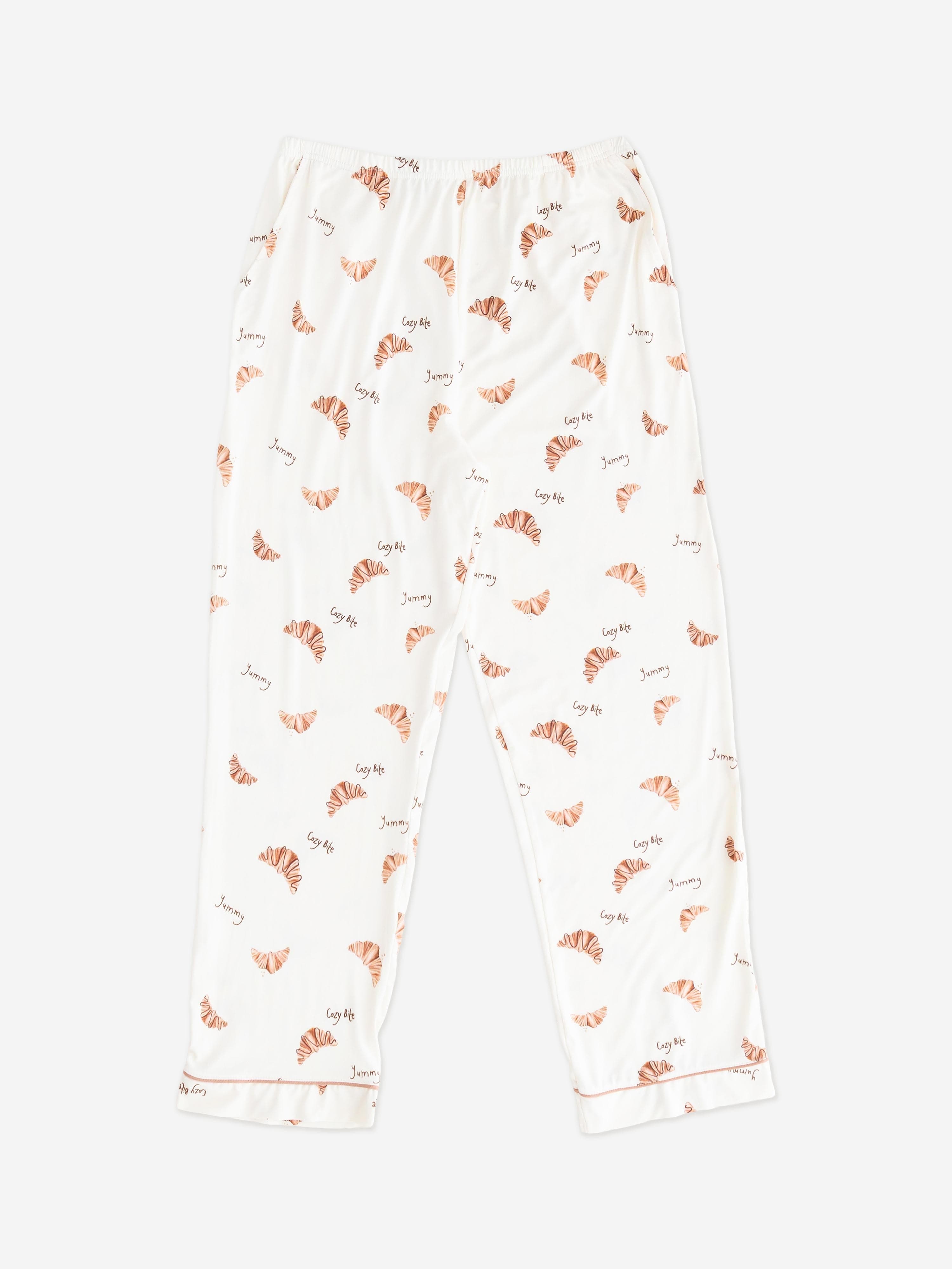 Cozy Crew Club Adult COZY Croissant Club Pyjamas in Ivory