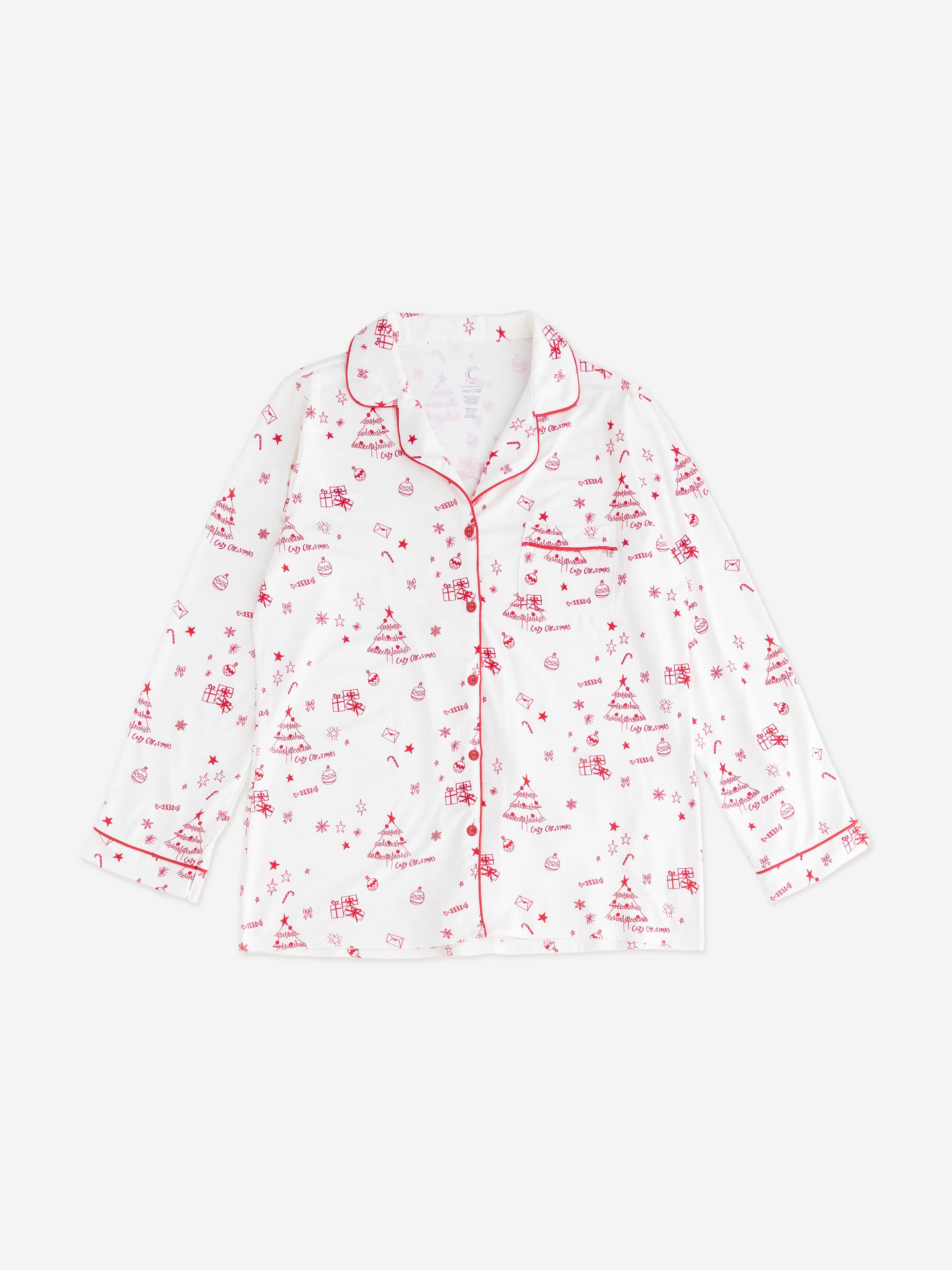 Cozy Crew Club Adult COZY Fa La La Christmas Pyjamas in Ivory