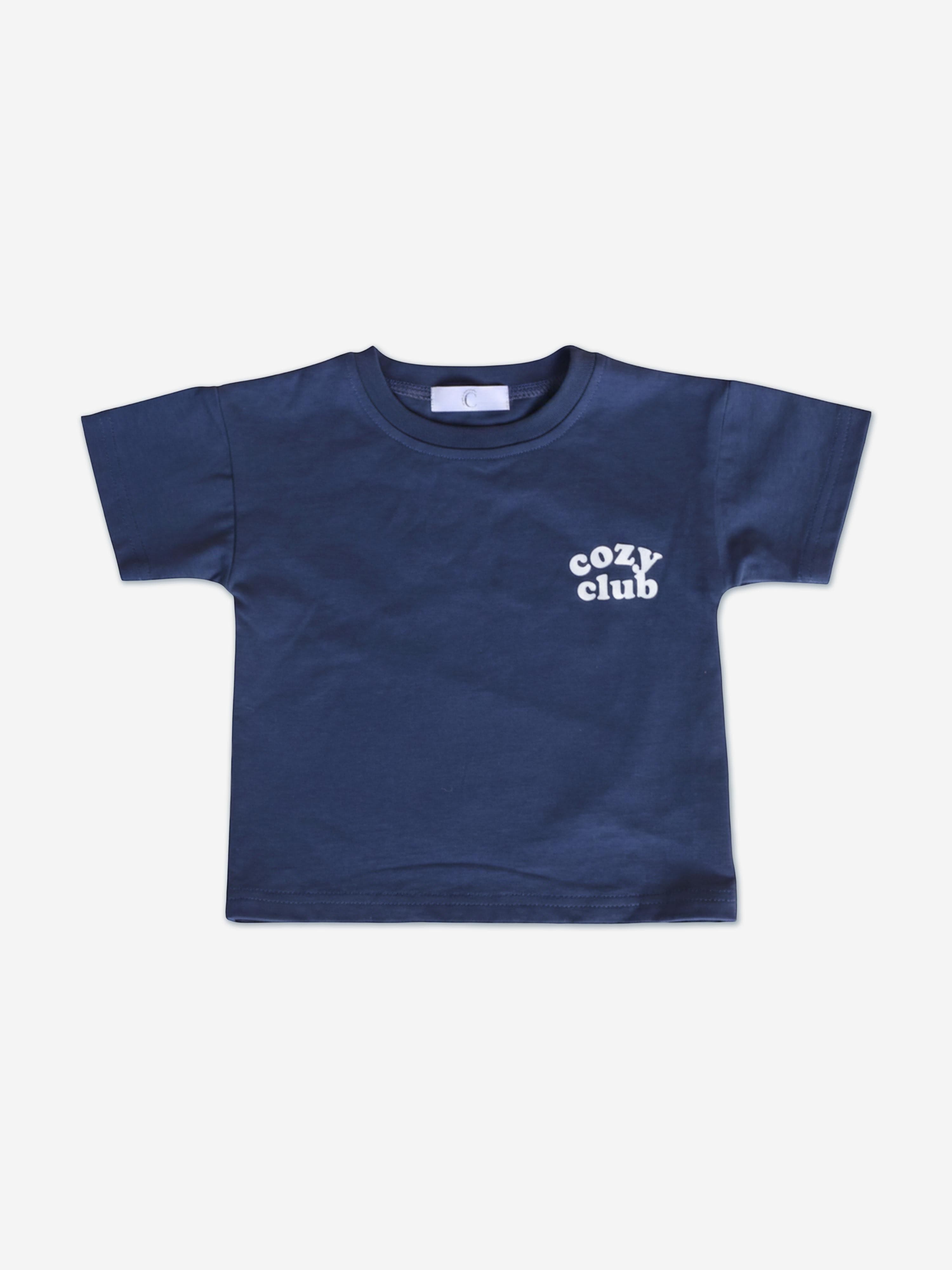 Cozy Crew Club Kids Cozy Crew Club Graphic T-Shirt in Navy