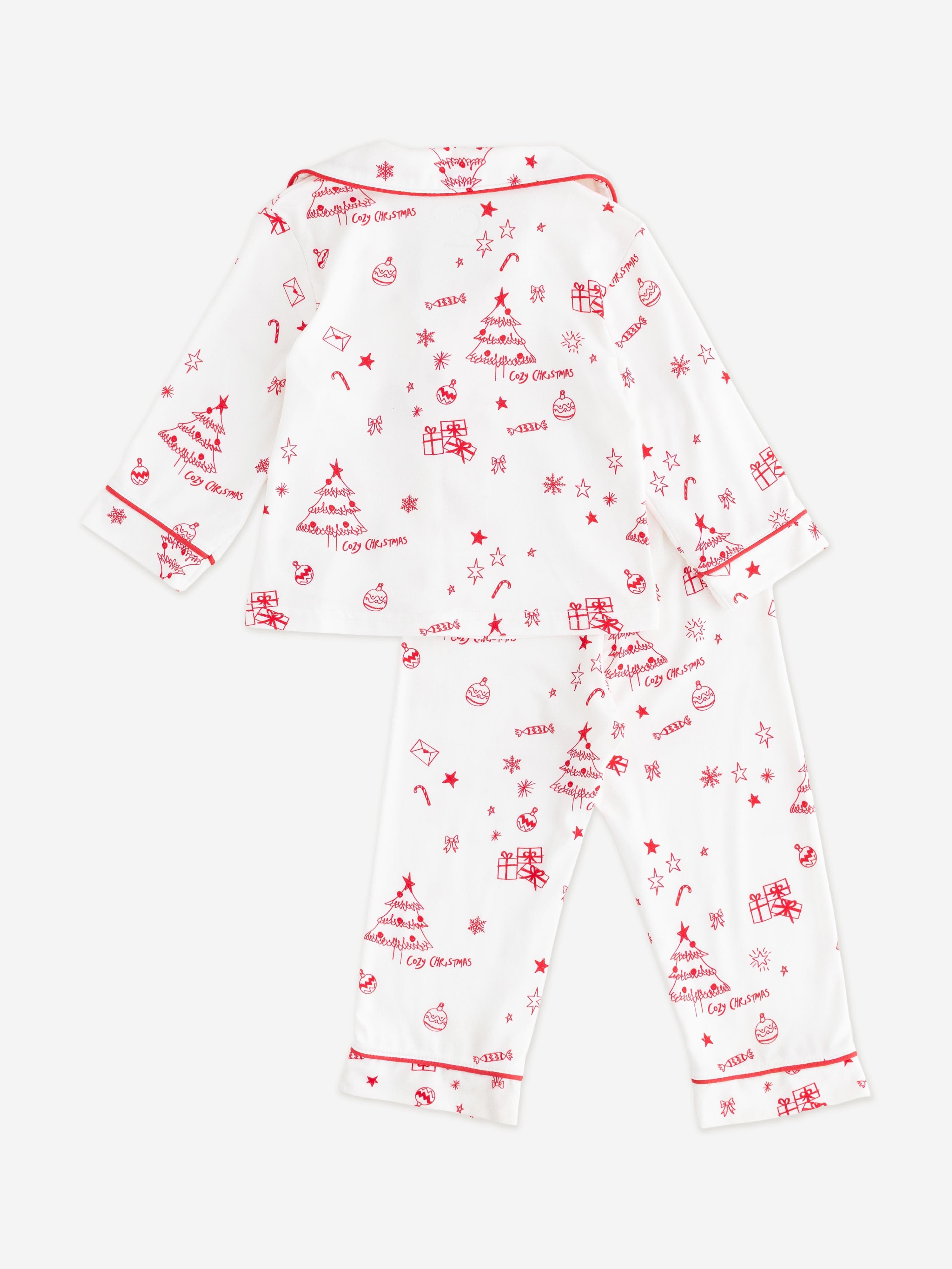 Cozy Crew Club Kids Mini COZY Fa La La Christmas Pyjamas in Red