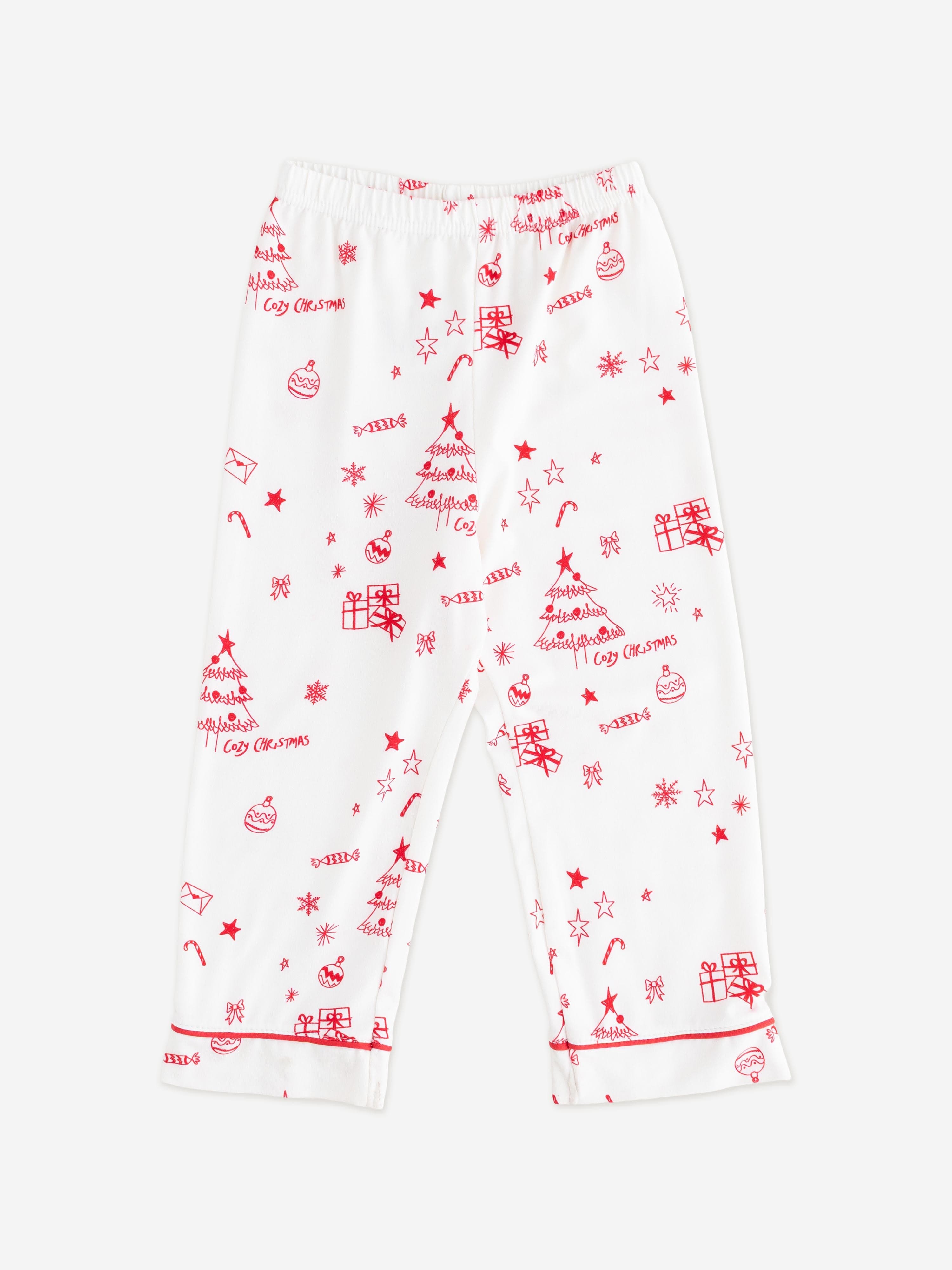 Cozy Crew Club Kids Mini COZY Fa La La Christmas Pyjamas in Red