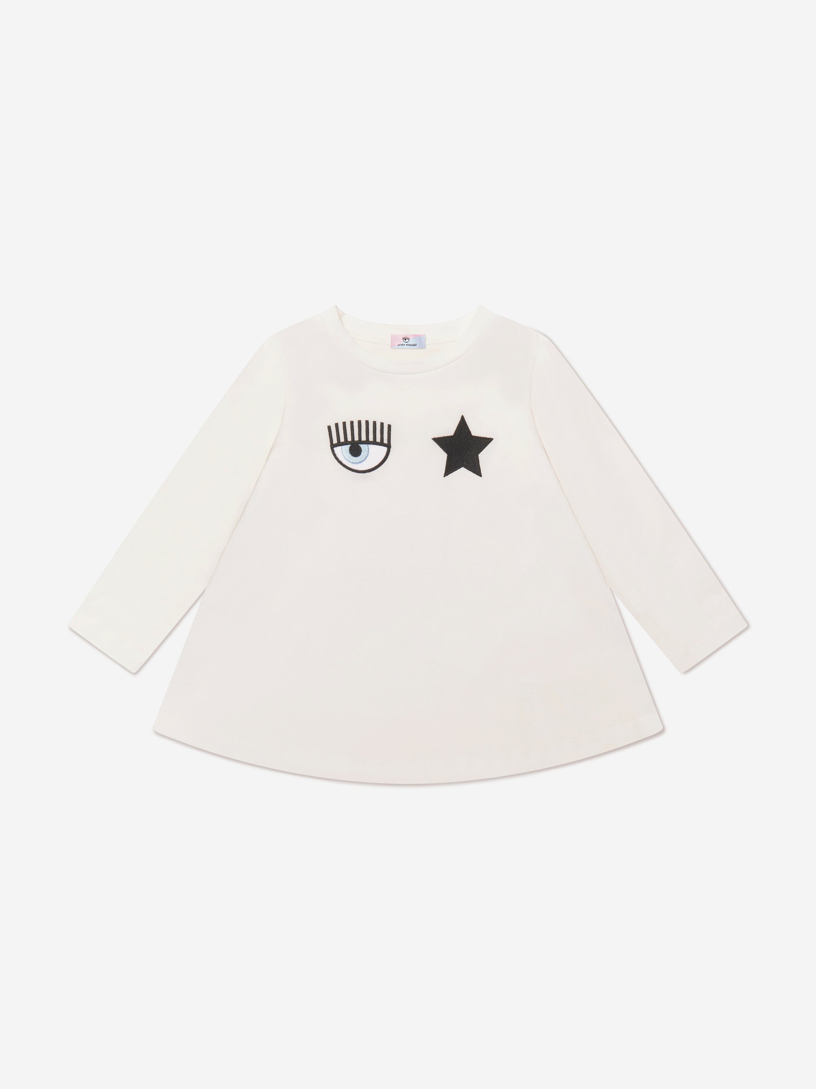 Chiara Ferragni Girls Long Sleeve Eyestar Maxi T-Shirt