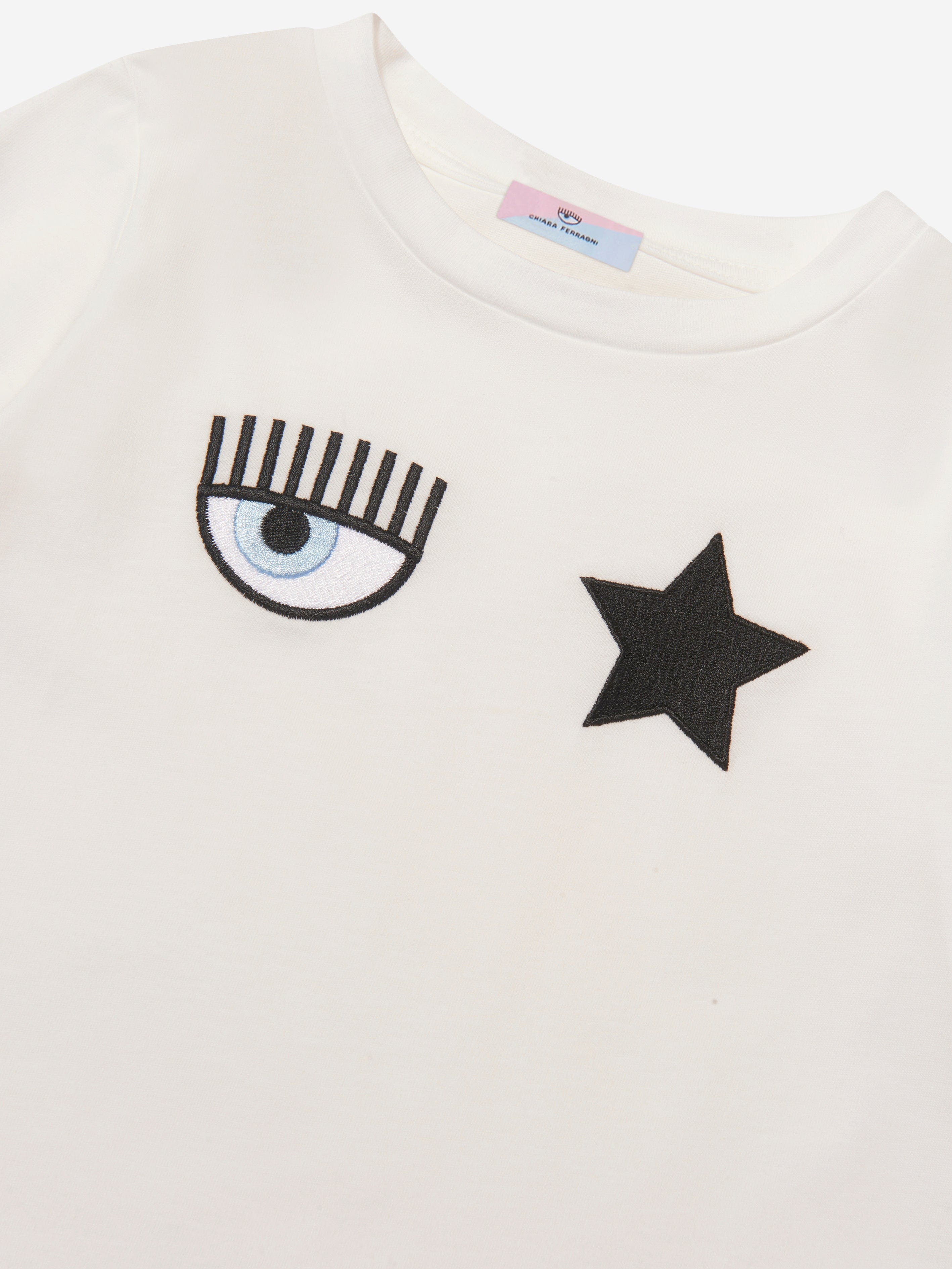 Chiara Ferragni Girls Long Sleeve Eyestar Maxi T-Shirt