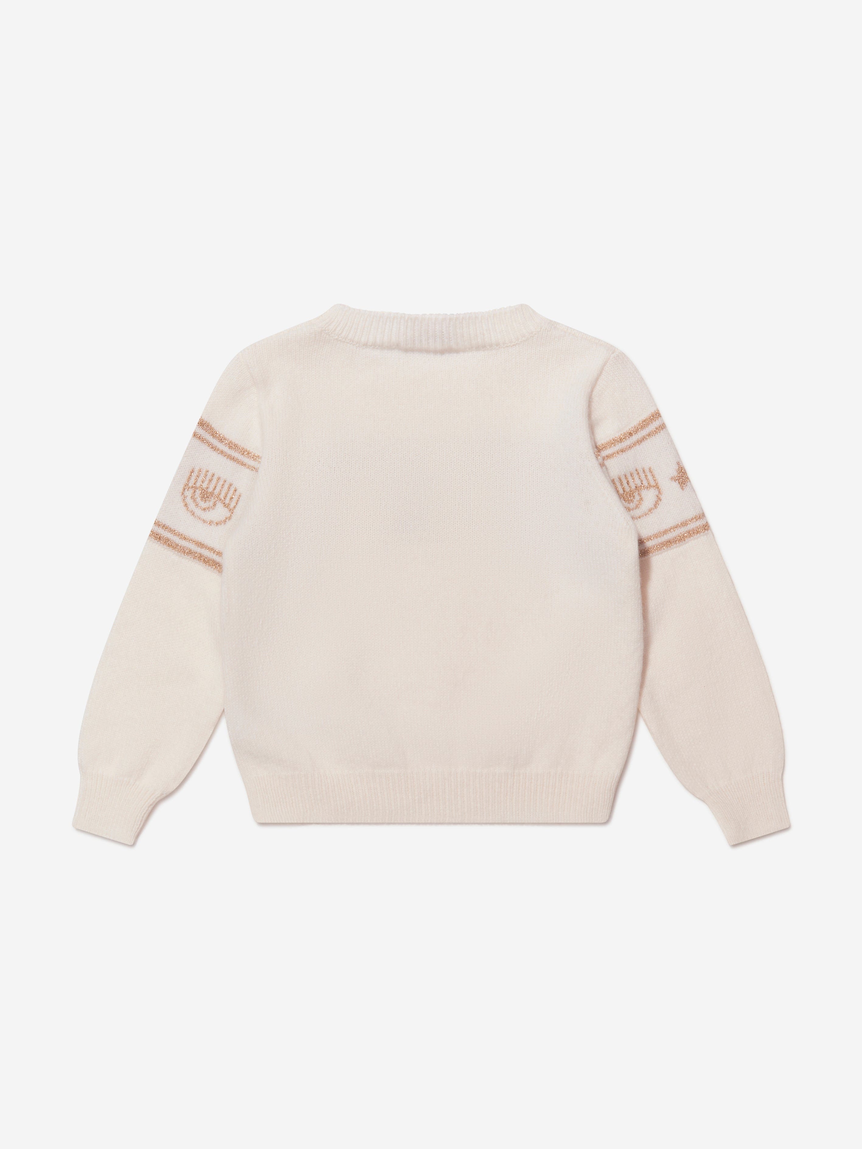 Chiara Ferragni Girls Knitted Logo Jumper