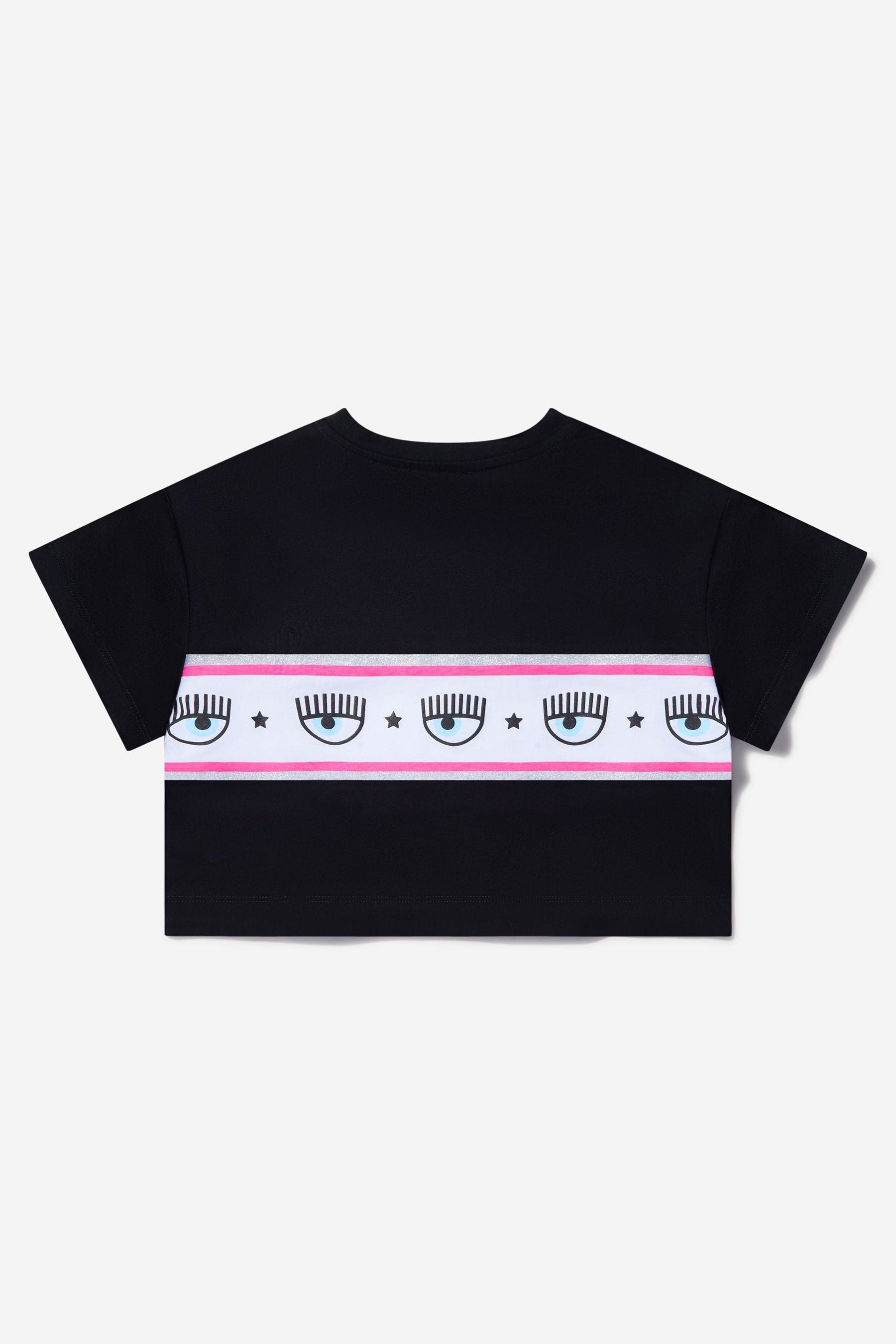 Chiara Ferragni Girls Cotton Jersey Cropped Logo T-Shirt