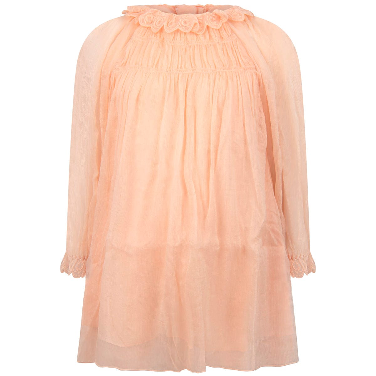 Chloé Chloe Girls Light Pink Silk Dress