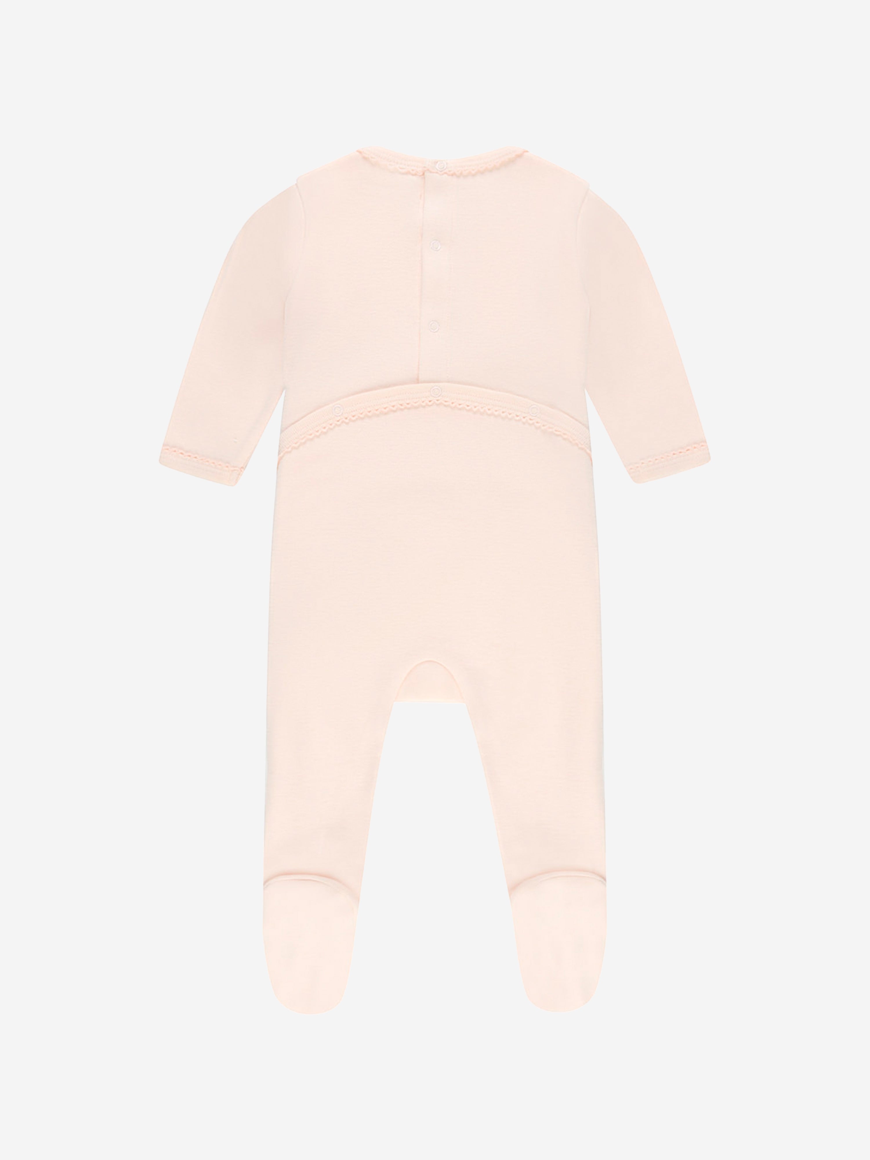 Chloe Girls Pink Cotton Babygrow Gift Set