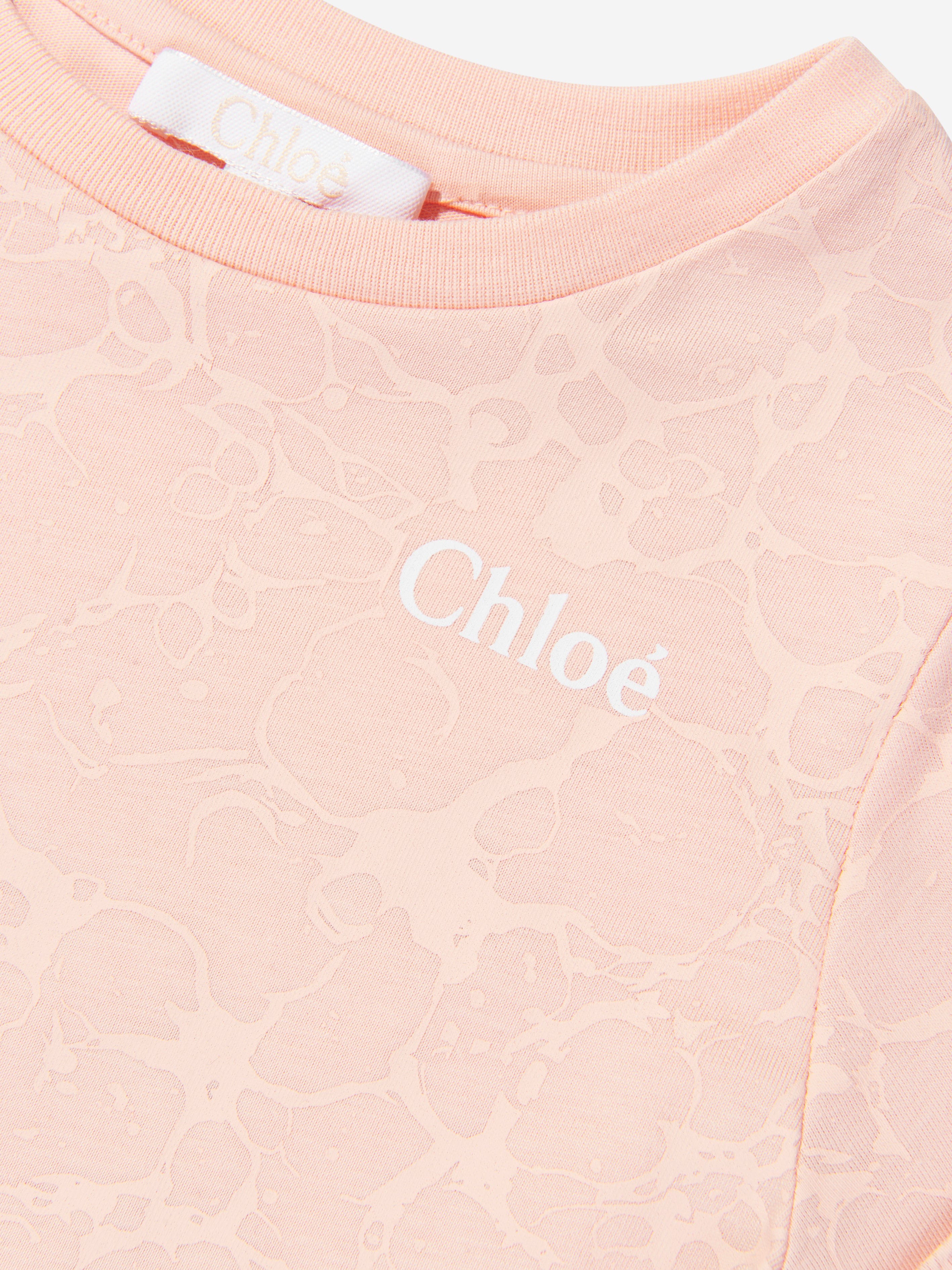 Chloé Girls Marble Print T-Shirt