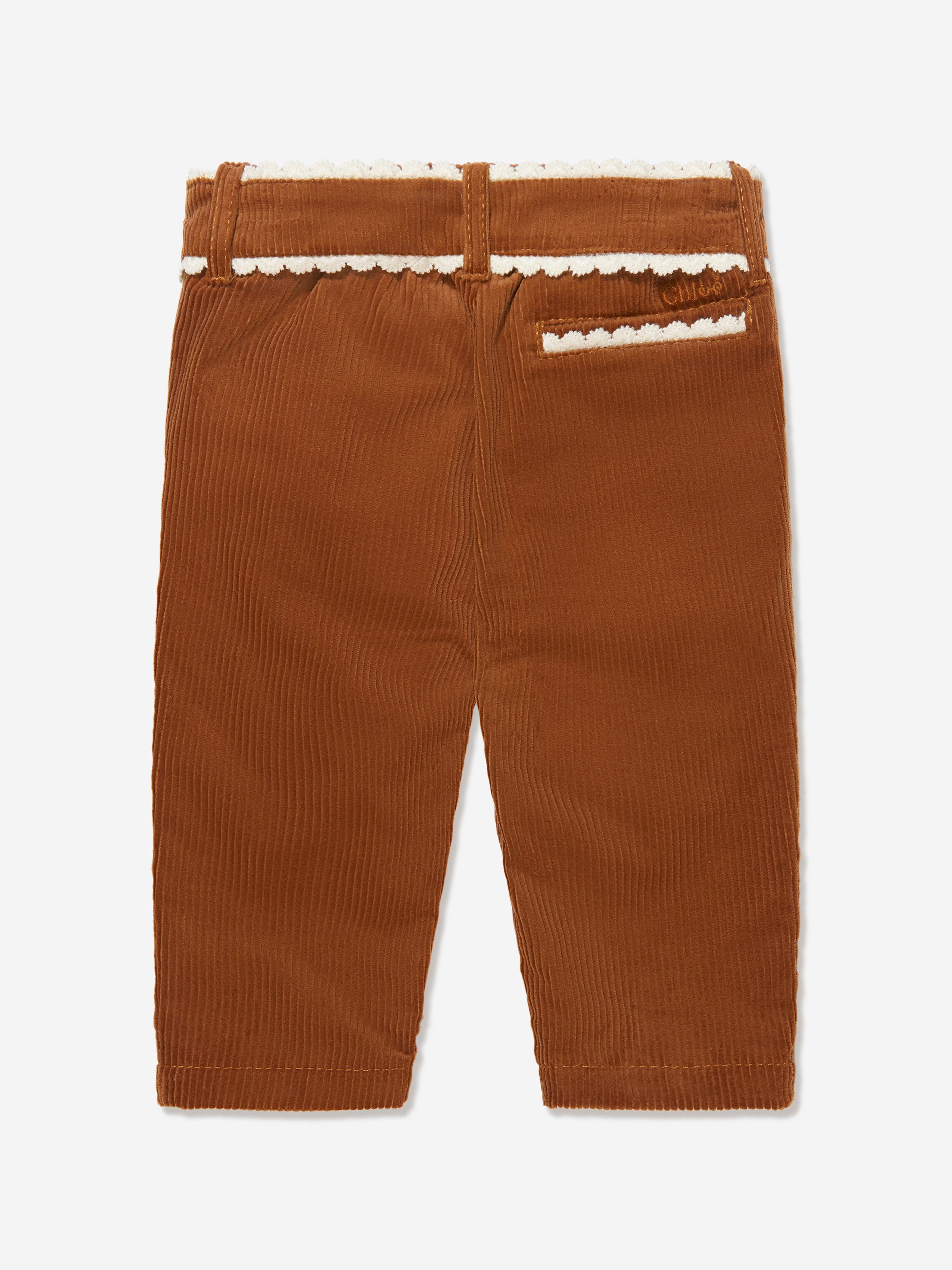 Chloé Baby Girls Corduroy Trousers in Brown