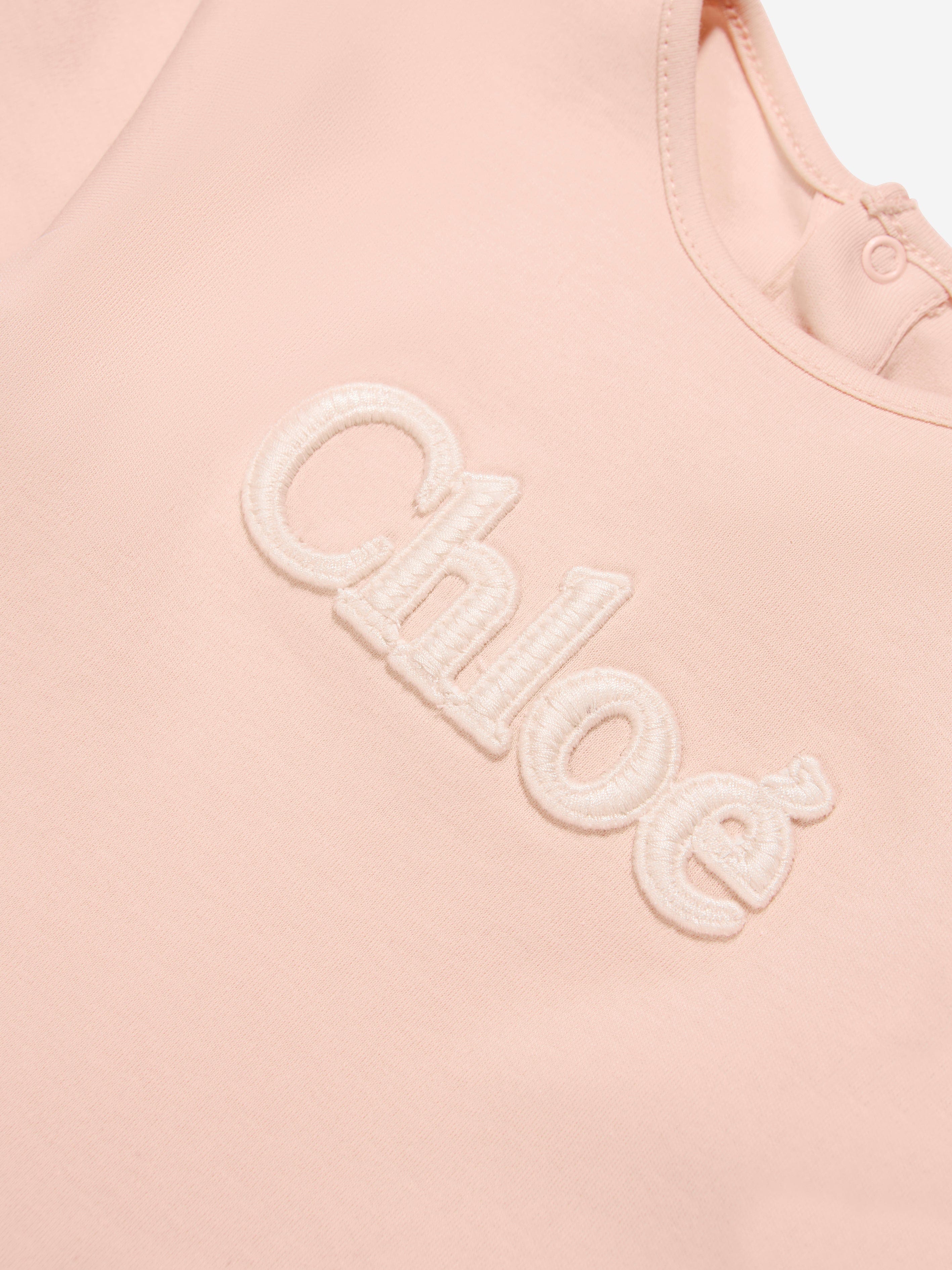 Chloé Baby Girls Long Sleeve T-Shirt in Pink