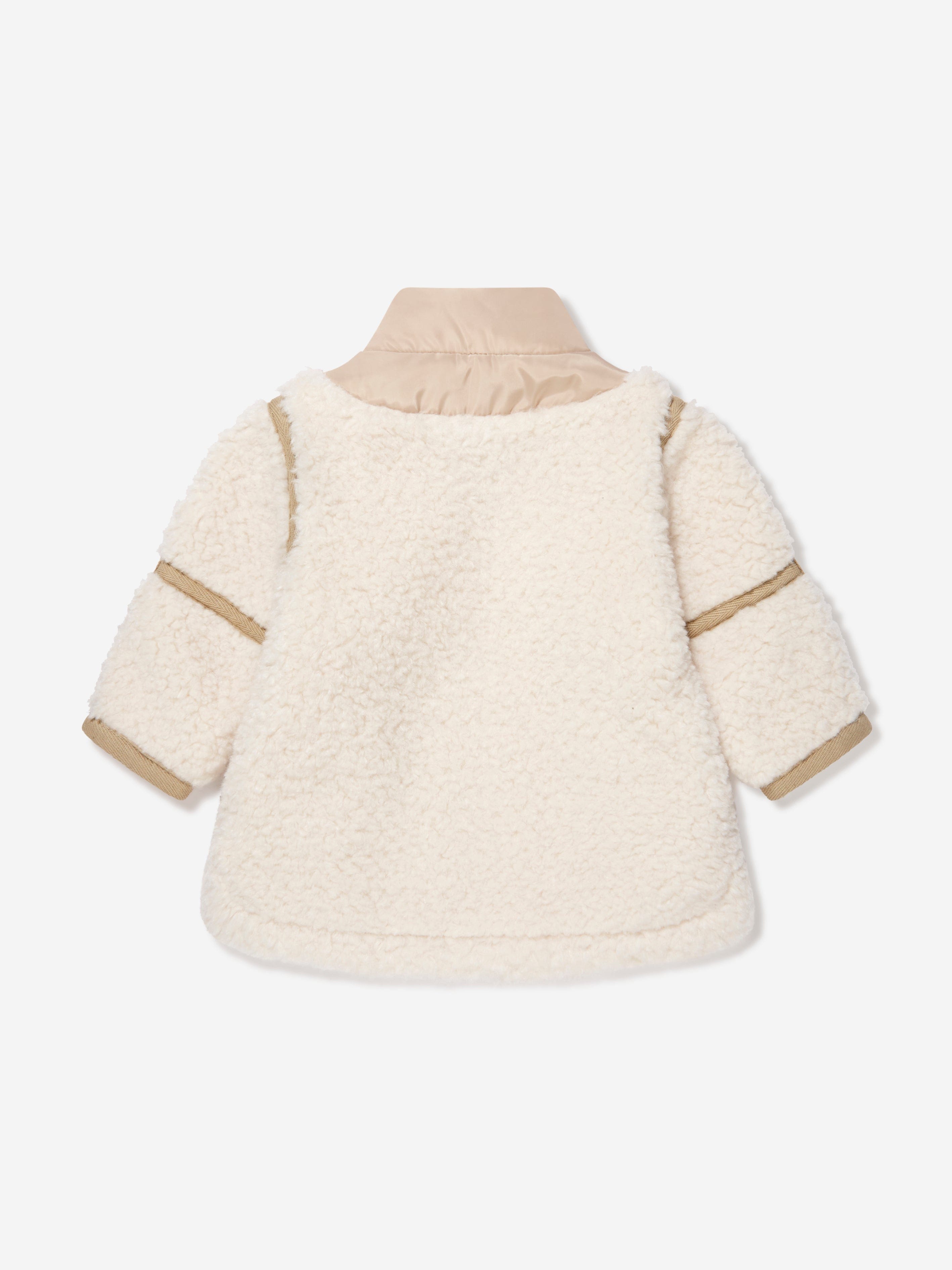 Chloé Baby Girls Sherpa Coat in Ivory