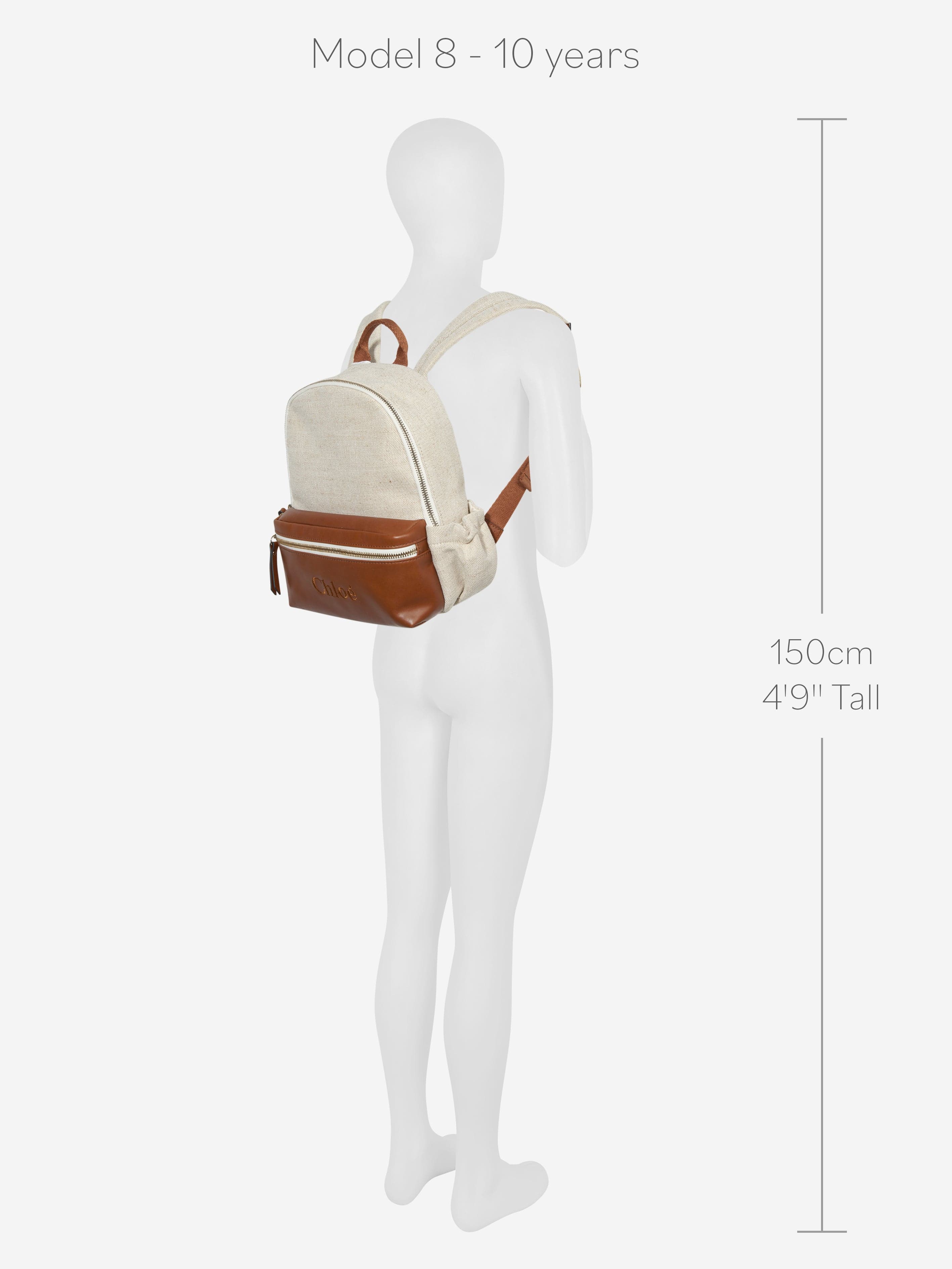 Chloé Girls Logo Backpack in Beige