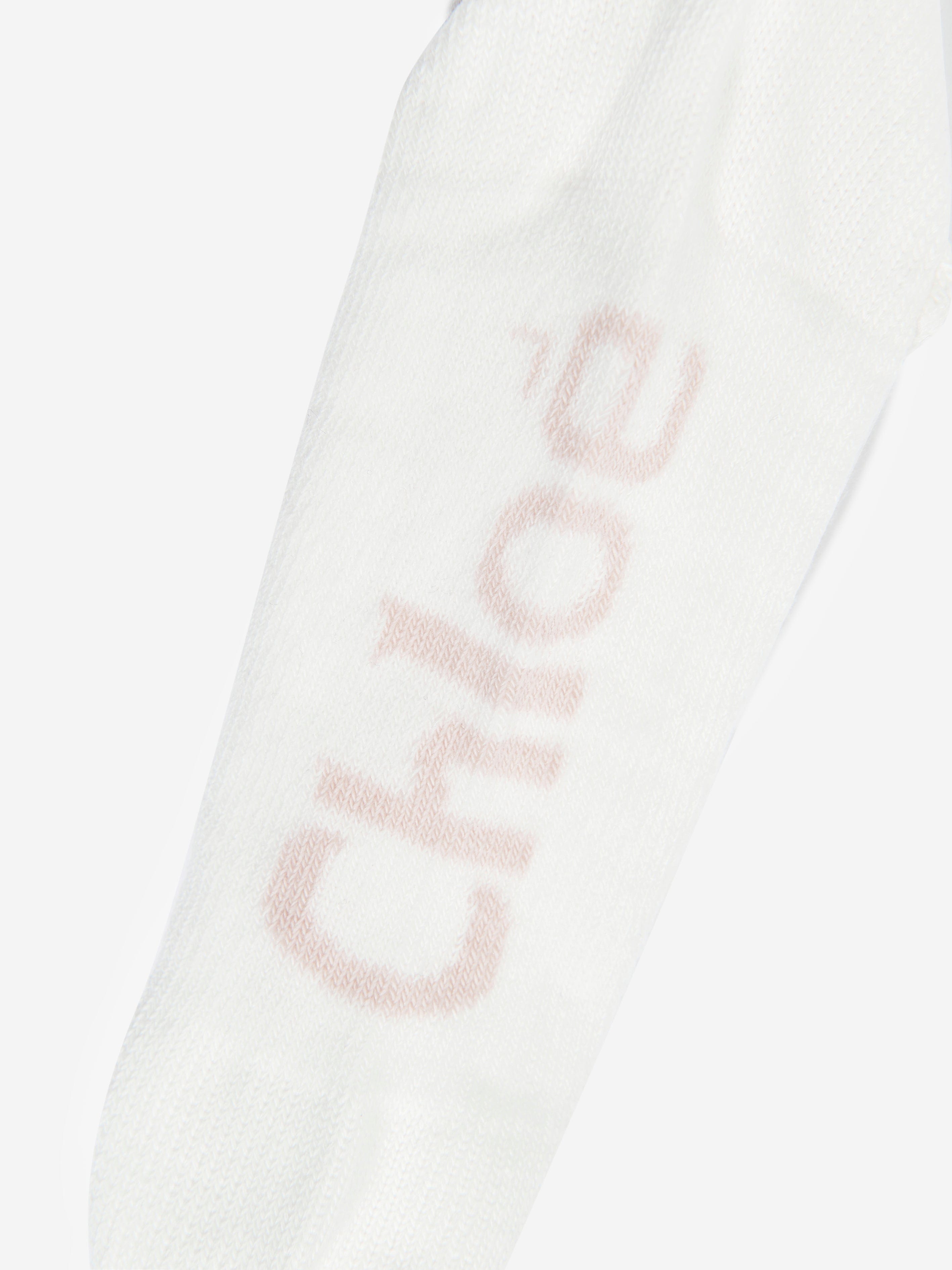 Chloé Girls Logo Ankle Socks in Ivory