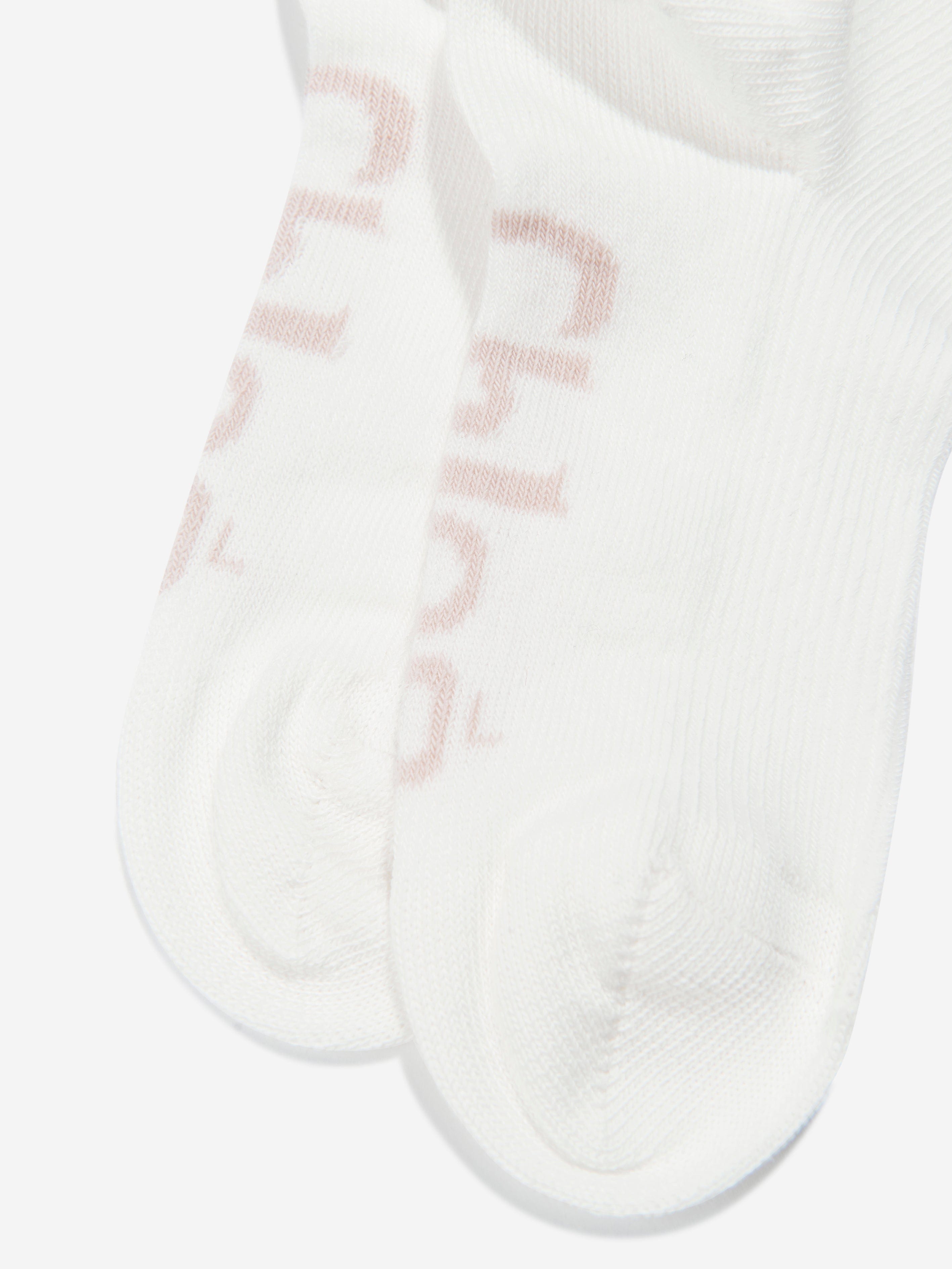 Chloé Girls Logo Ankle Socks in Ivory