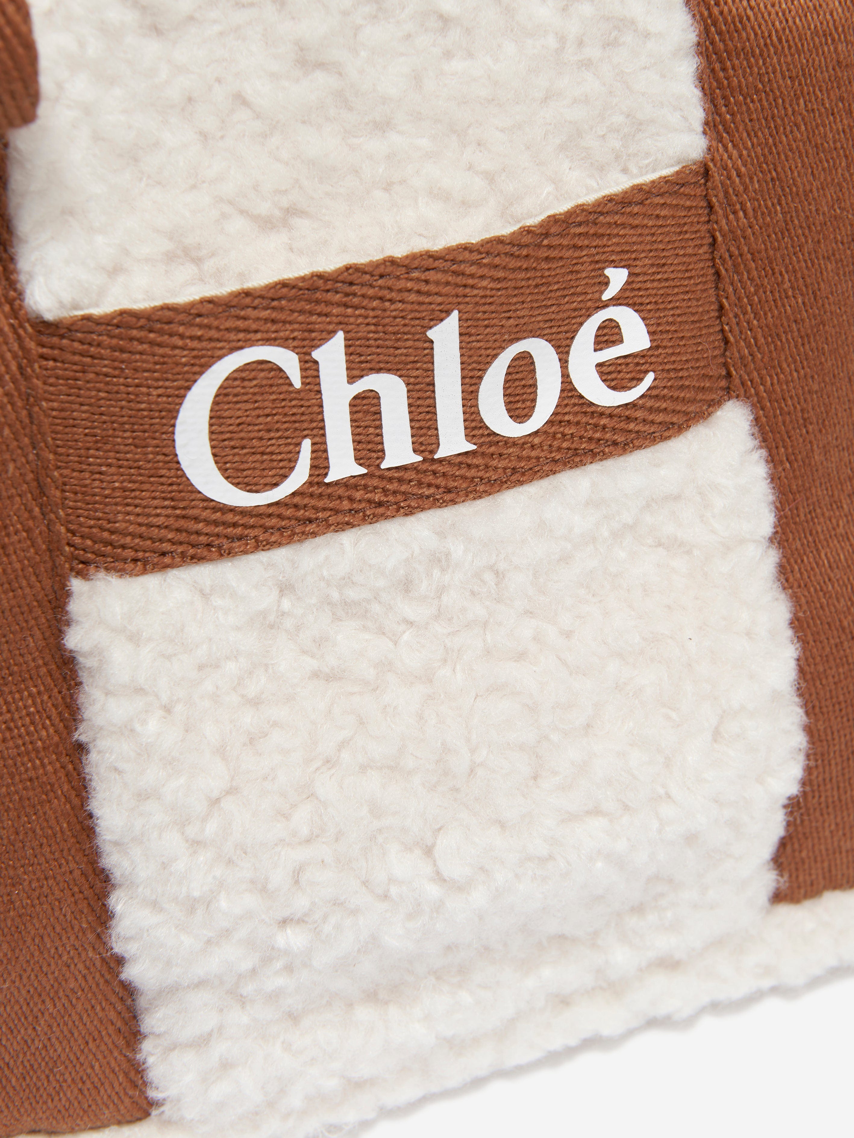 Chloé Girls Logo Shoulder Bag in Ivory