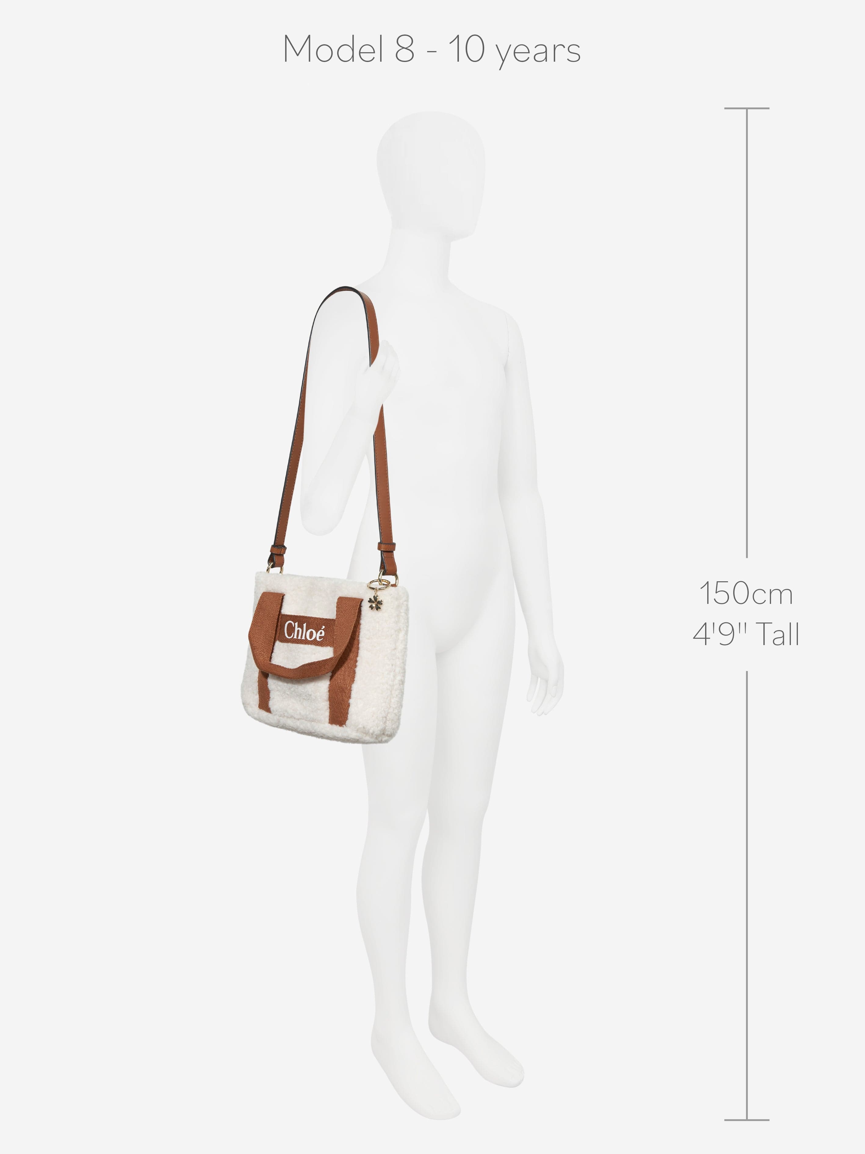 Chloé Girls Logo Shoulder Bag in Ivory