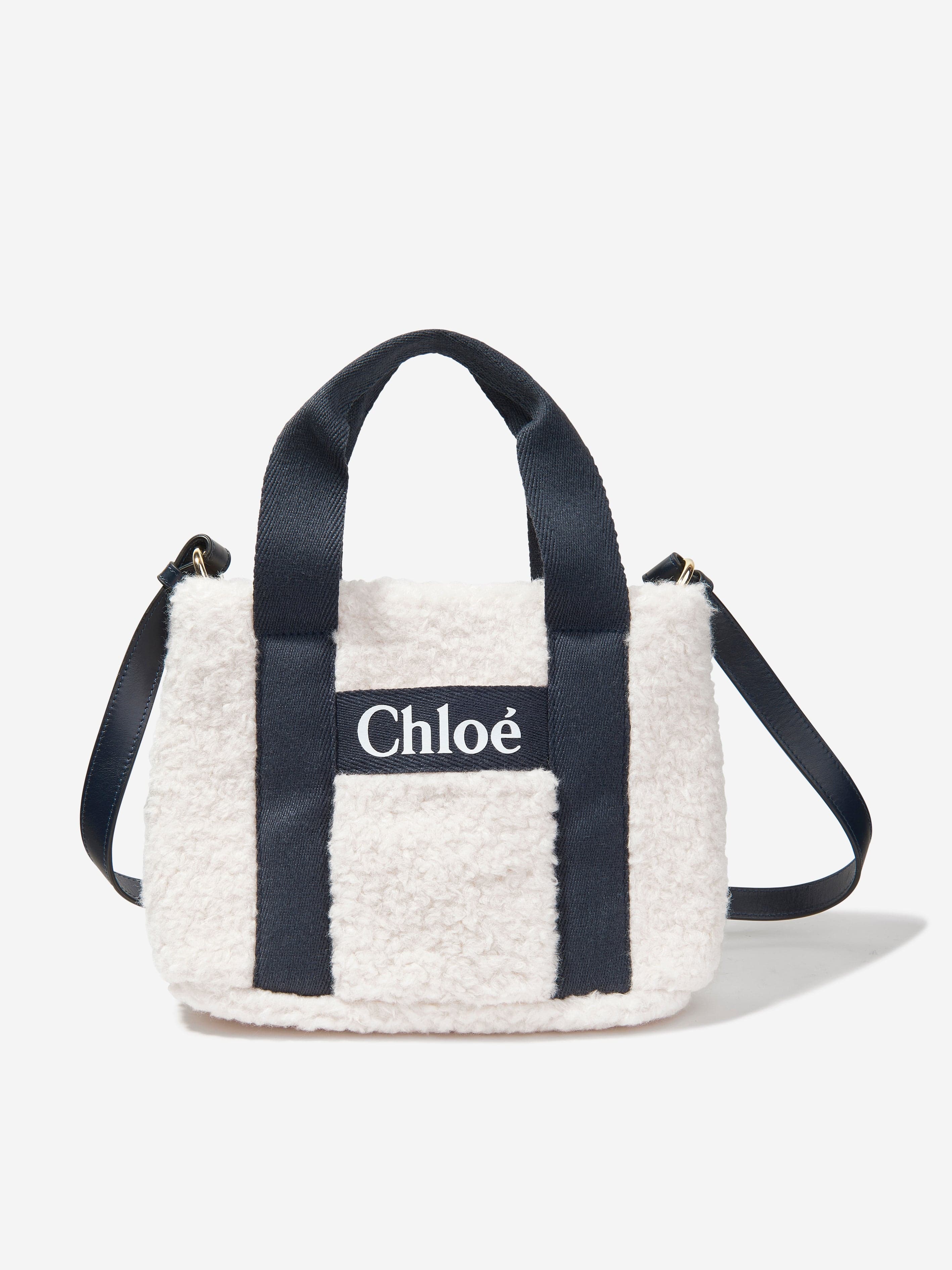 Chloé Girls Logo Shoulder Bag in Ivory