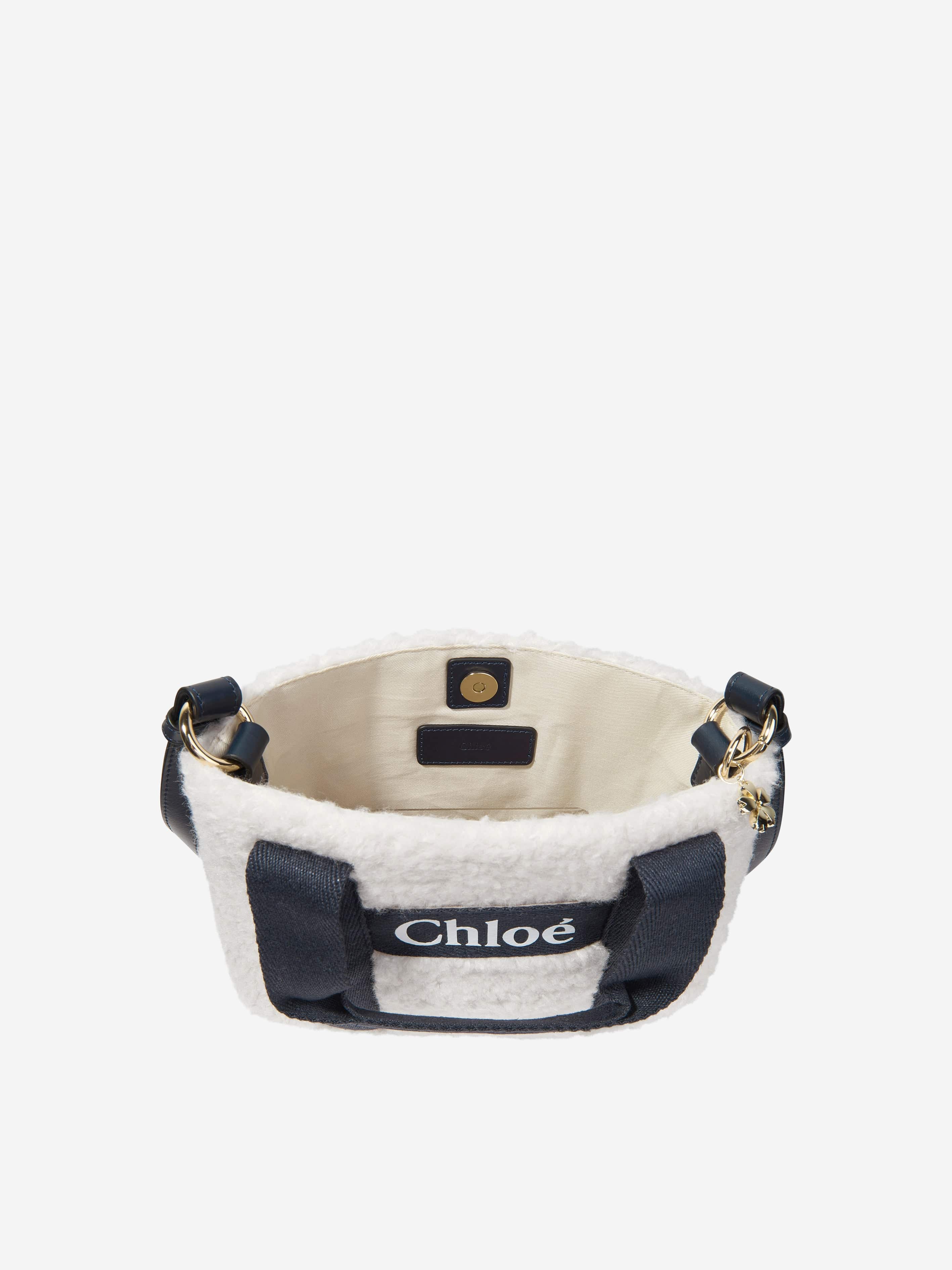 Chloé Girls Logo Shoulder Bag in Ivory