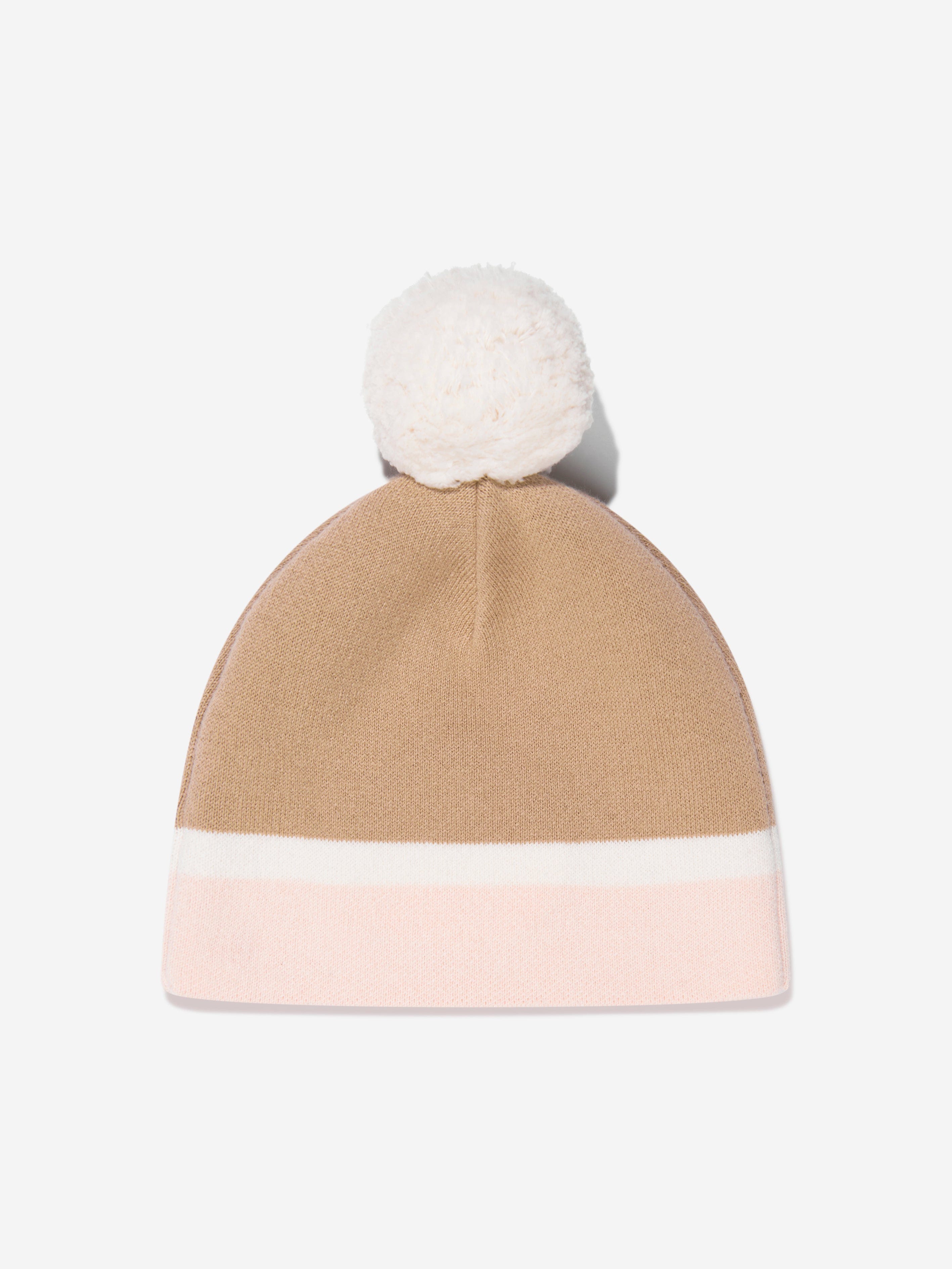 Chloé Girls Knitted Pull On Hat in Beige