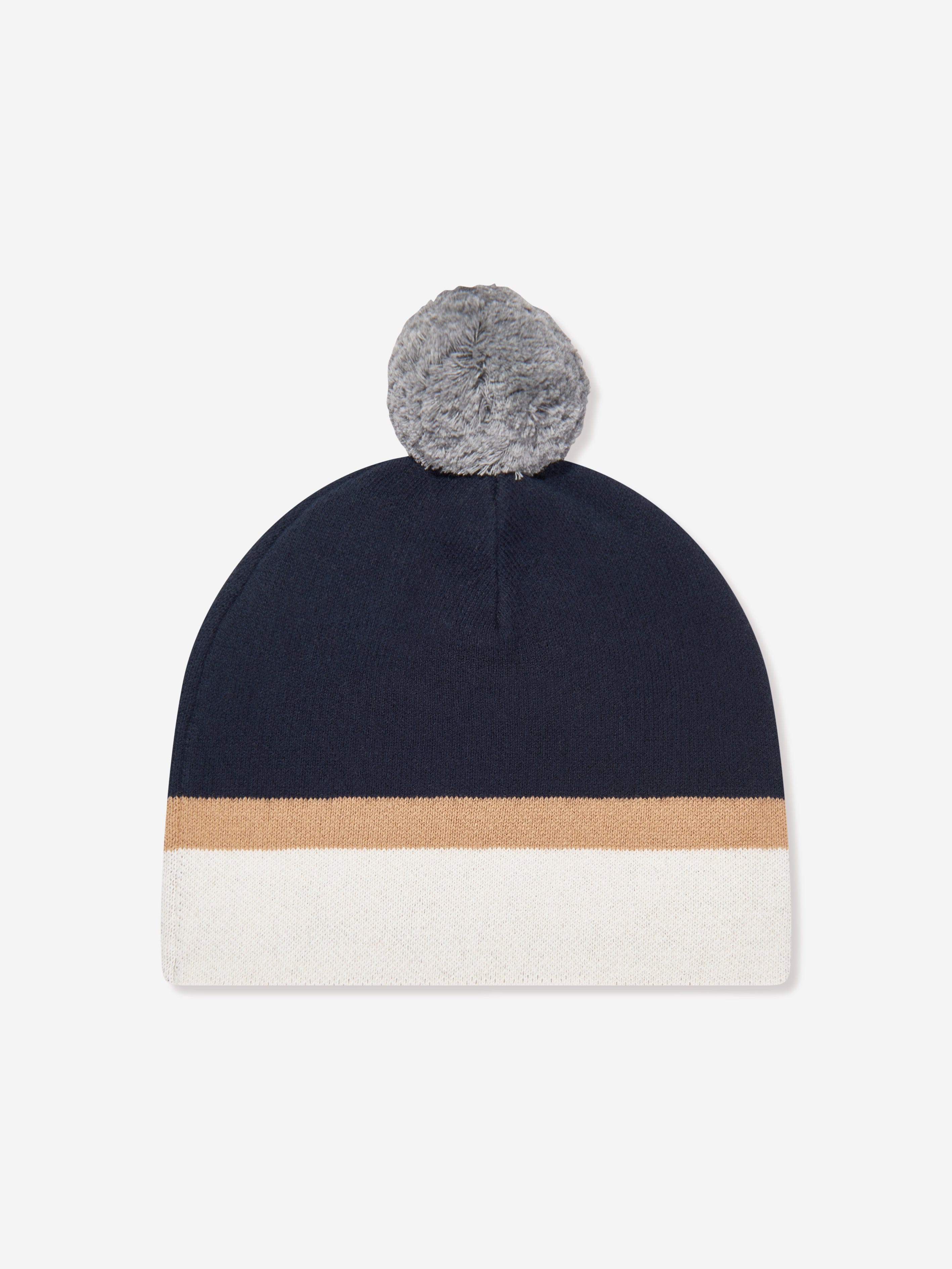 Chloé Girls Knitted Pull On Hat in Navy