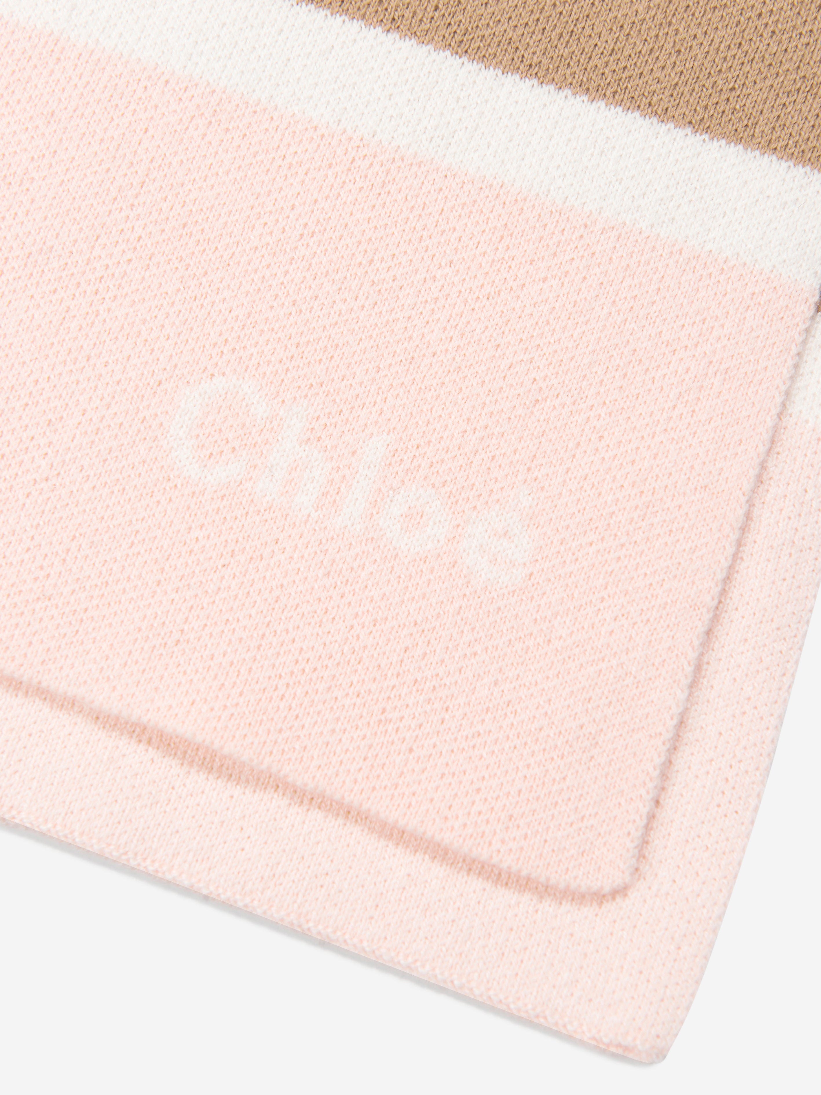 Chloé Girls Knitted Scarf in Beige