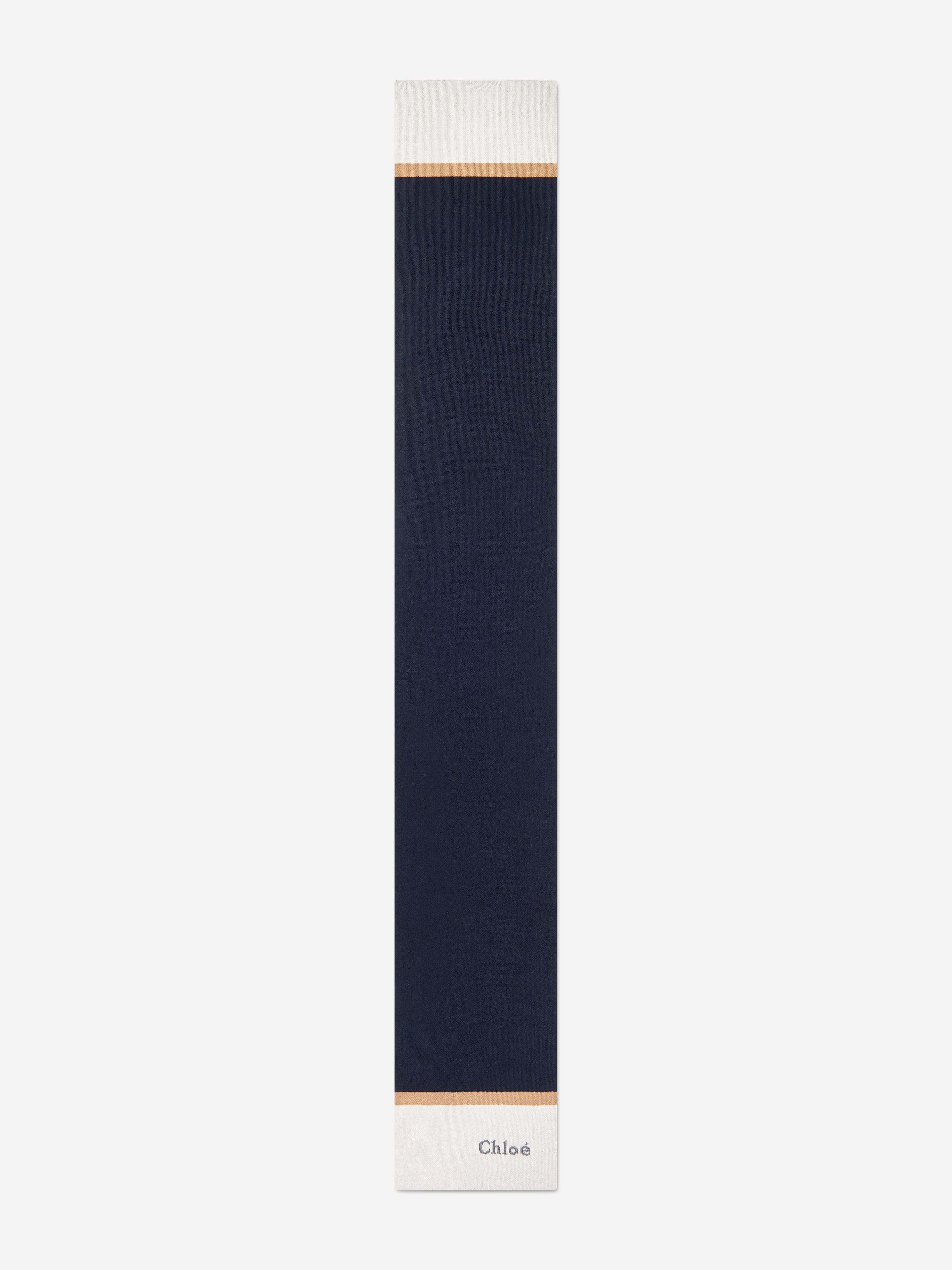 Chloé Girls Knitted Scarf in Navy