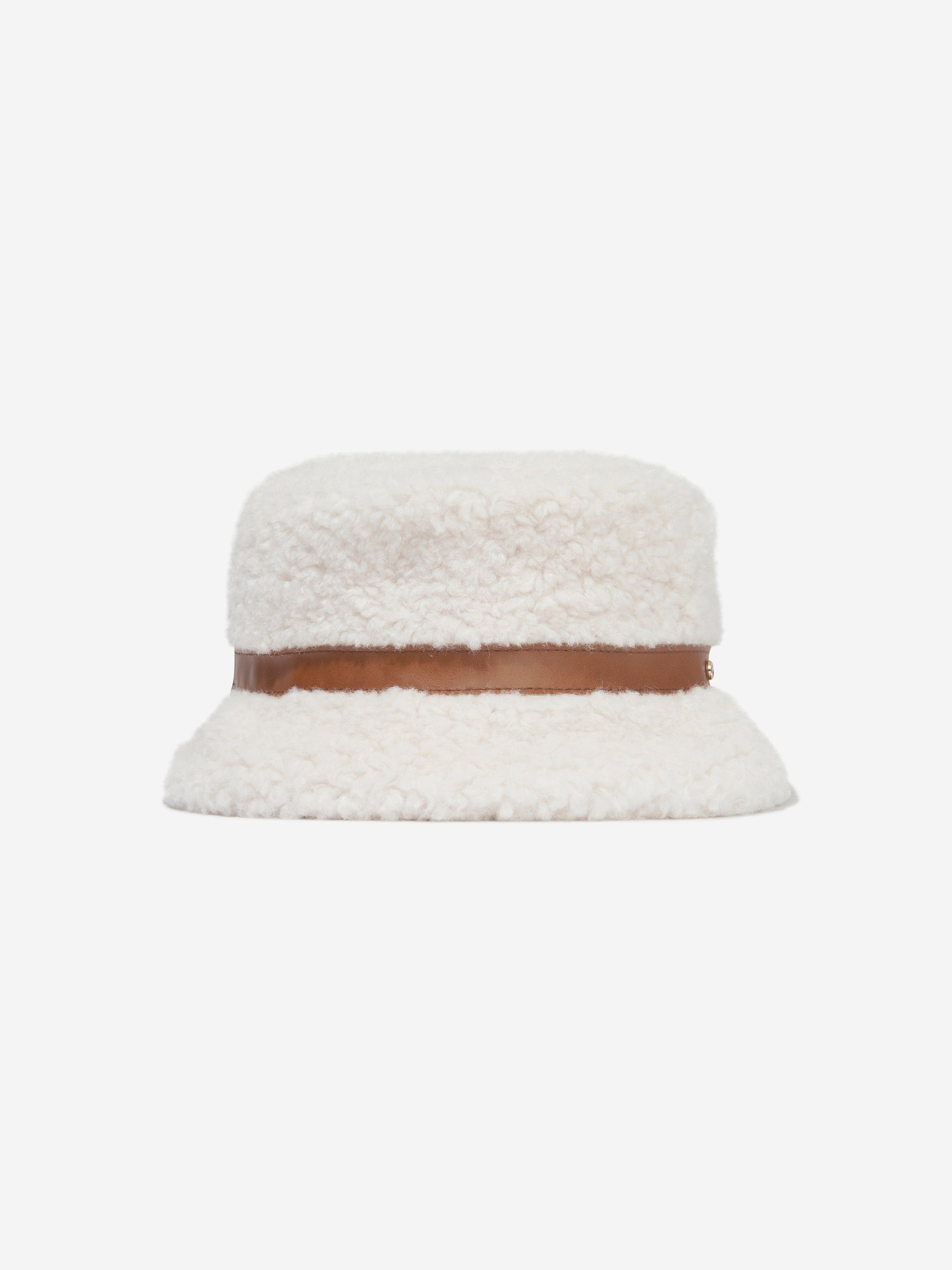 Chloé Girls Fleece Bucket Hat in Ivory