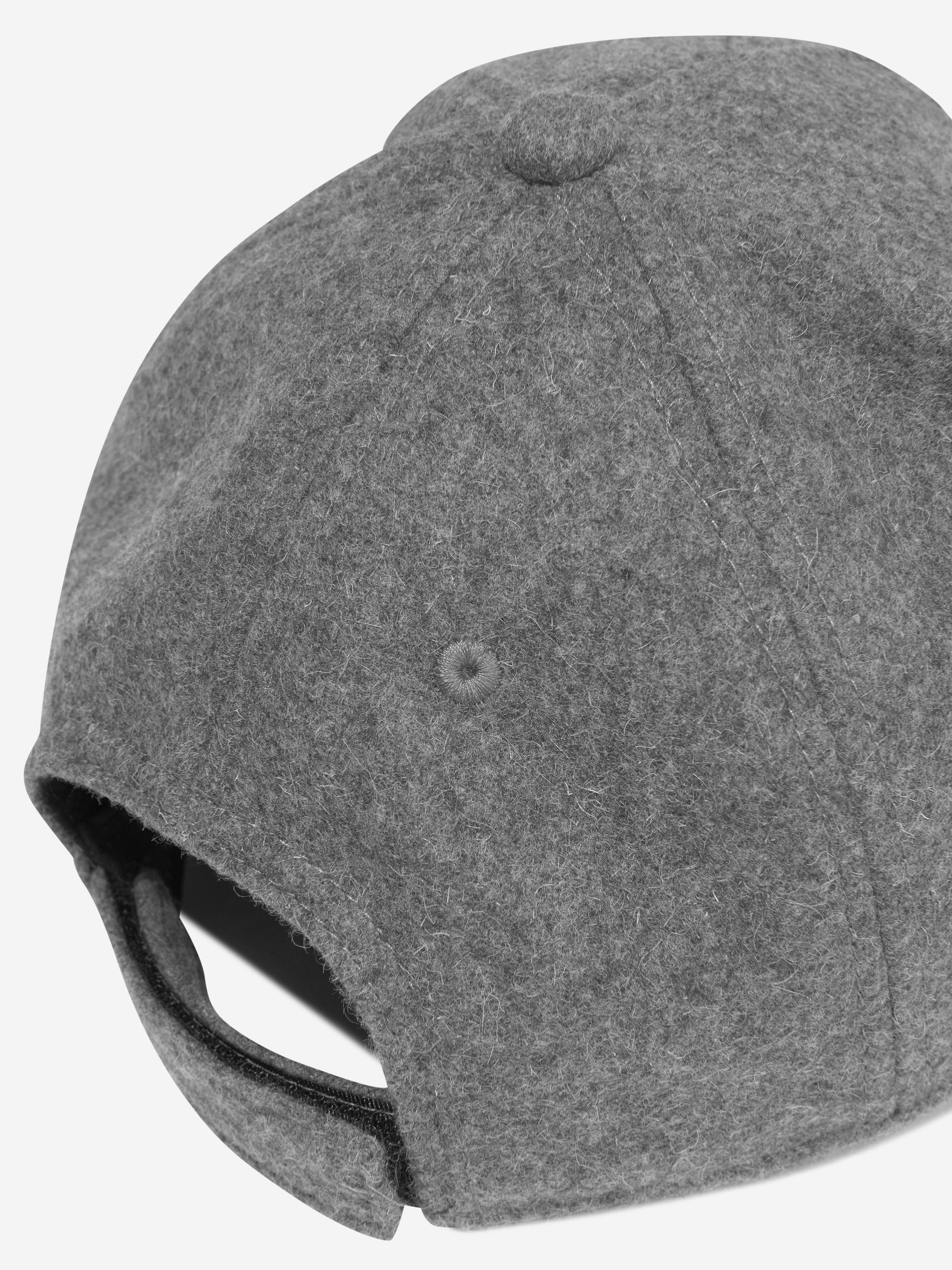 Chloé Girls Wool Logo Cap in Grey