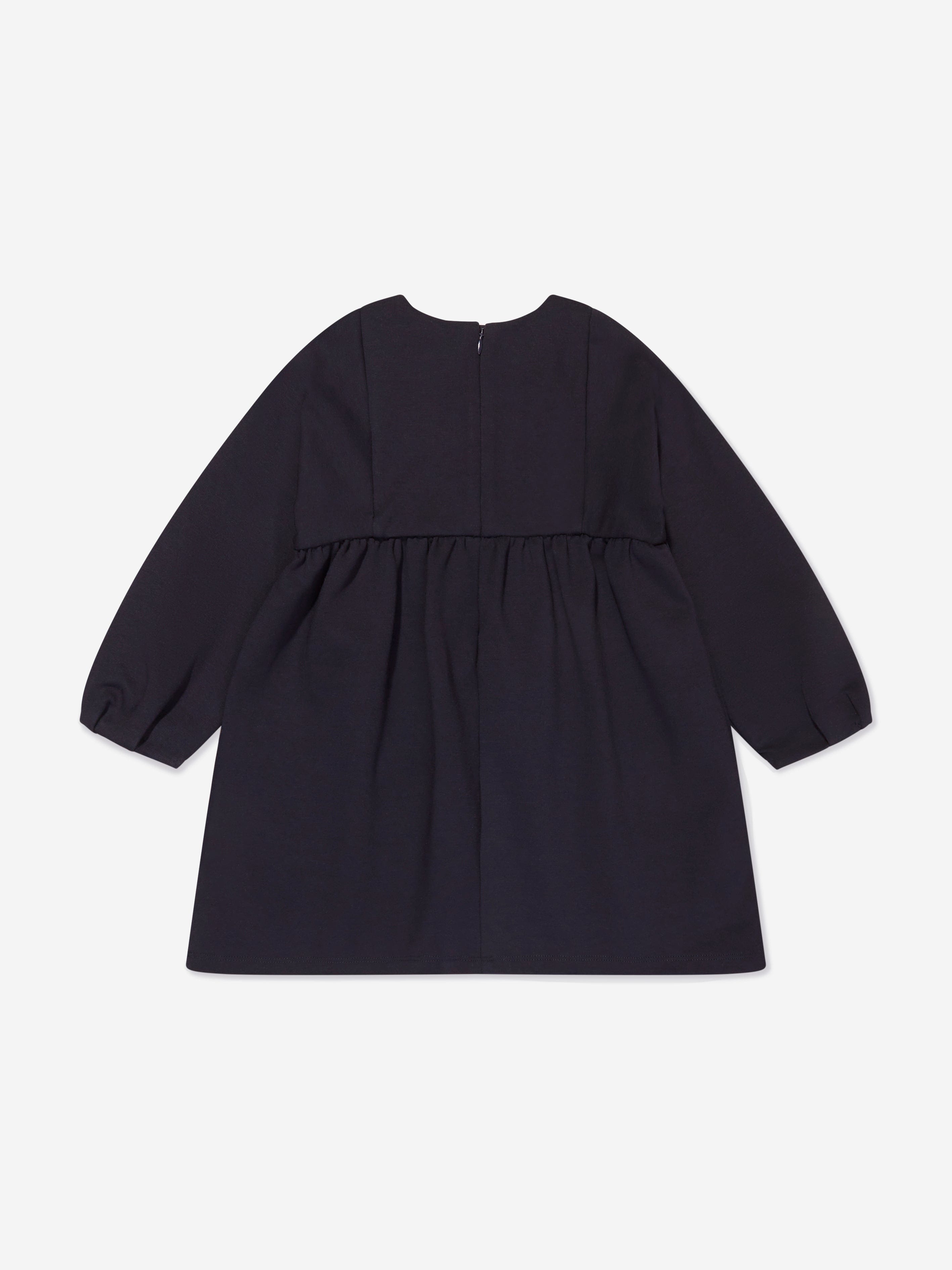 Chloé Girls Embroidered Milano Dress in Navy