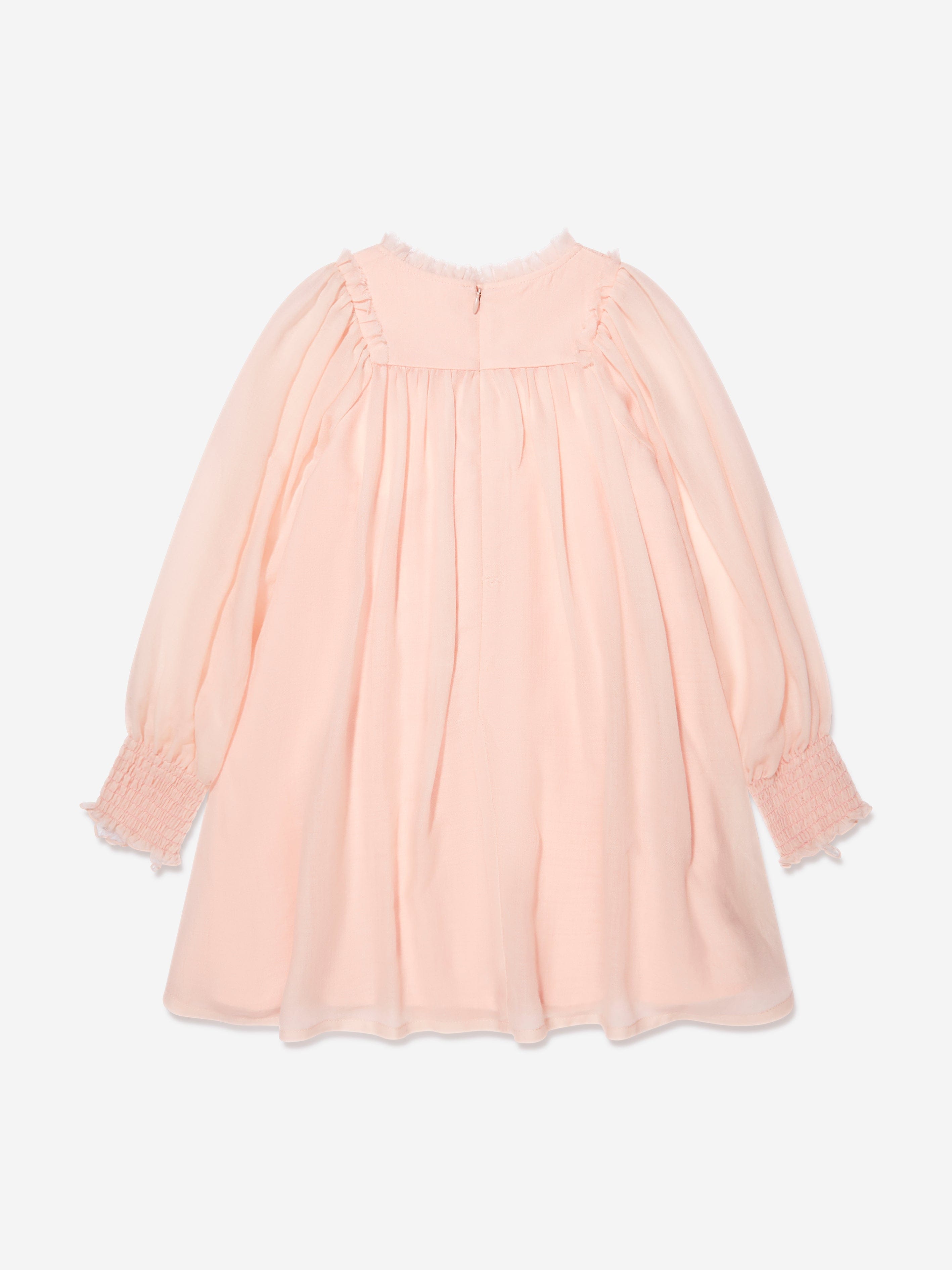 Chloé Girls Smocked Ceremony Dress in Pink