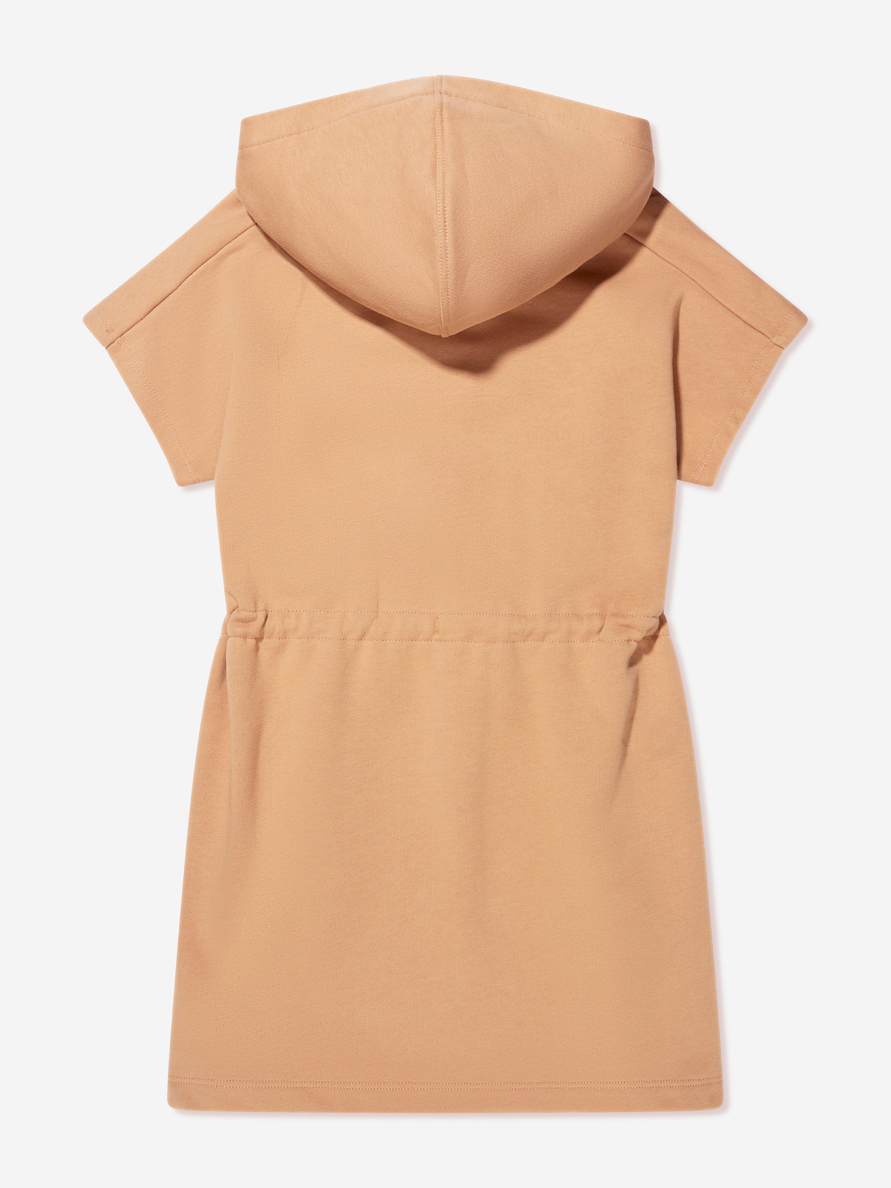 Chloé Girls Hooded Sweater Dress in Beige