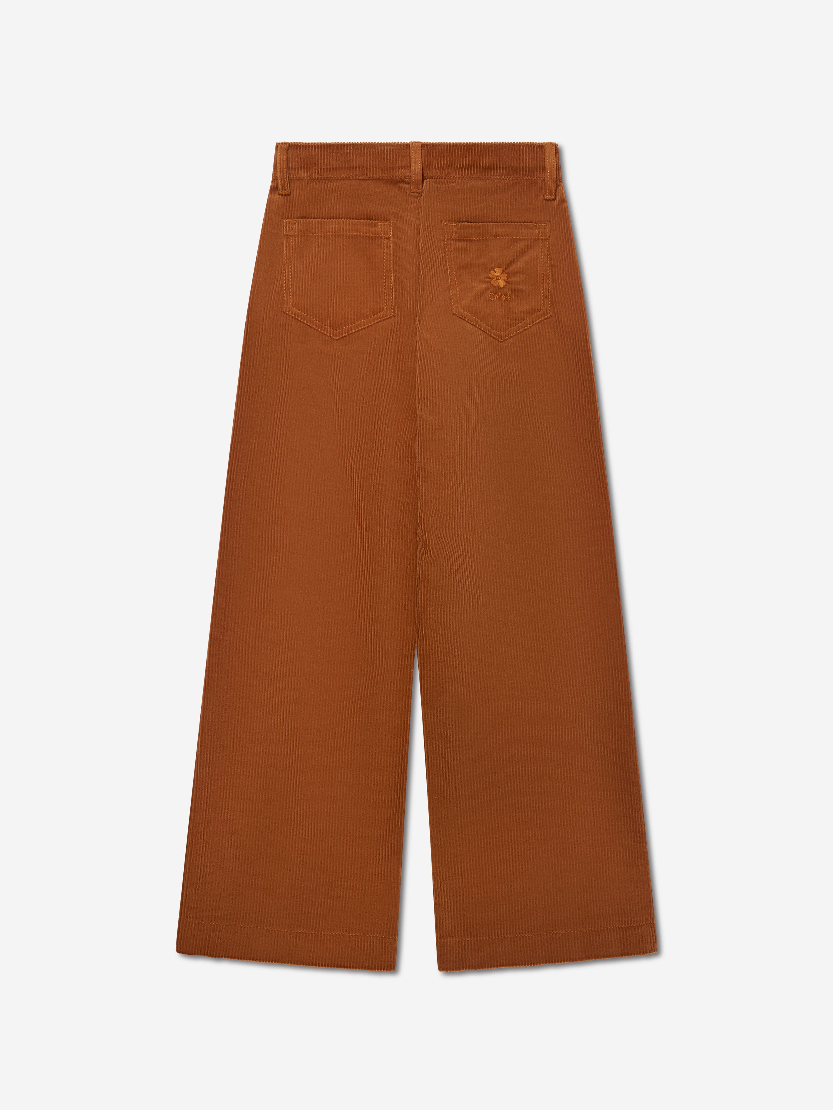 Chloé Girls Corduroy Trousers in Brown