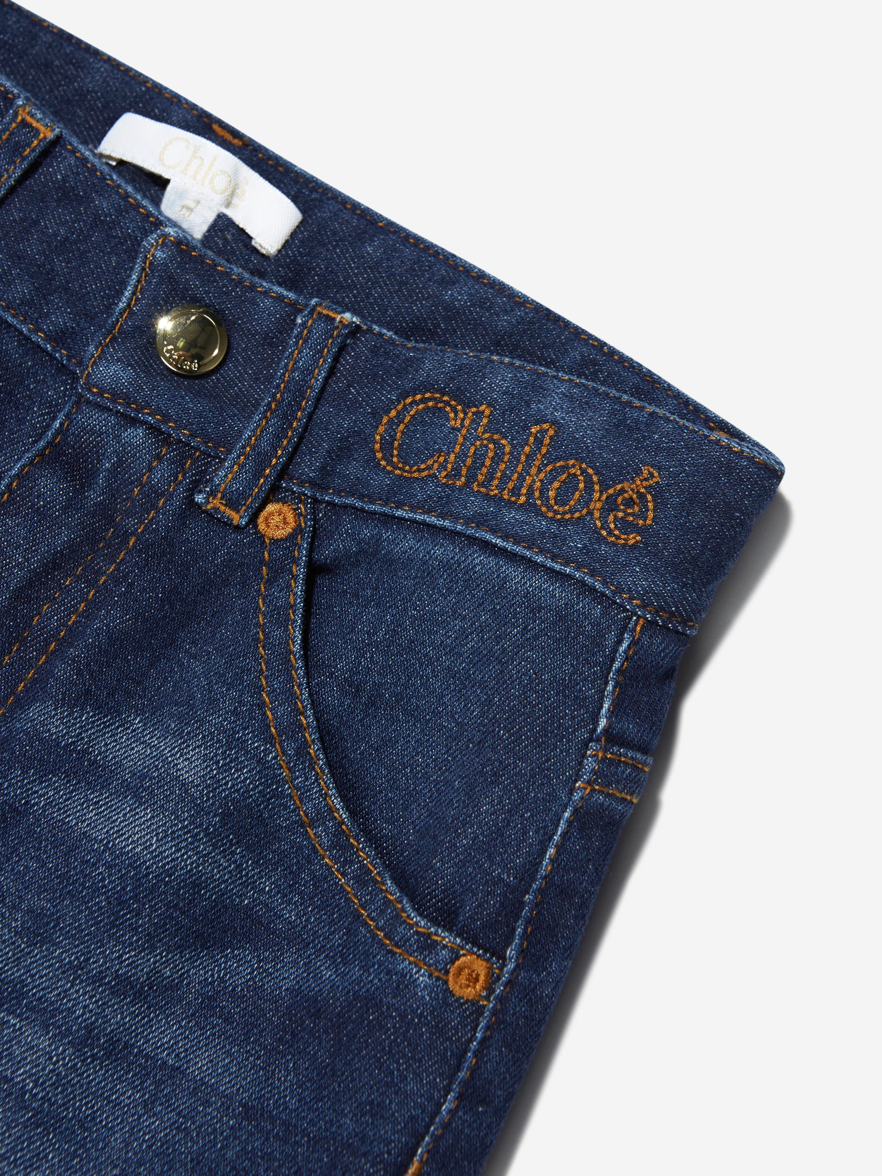 Chloé Girls Denim Jeans in Navy