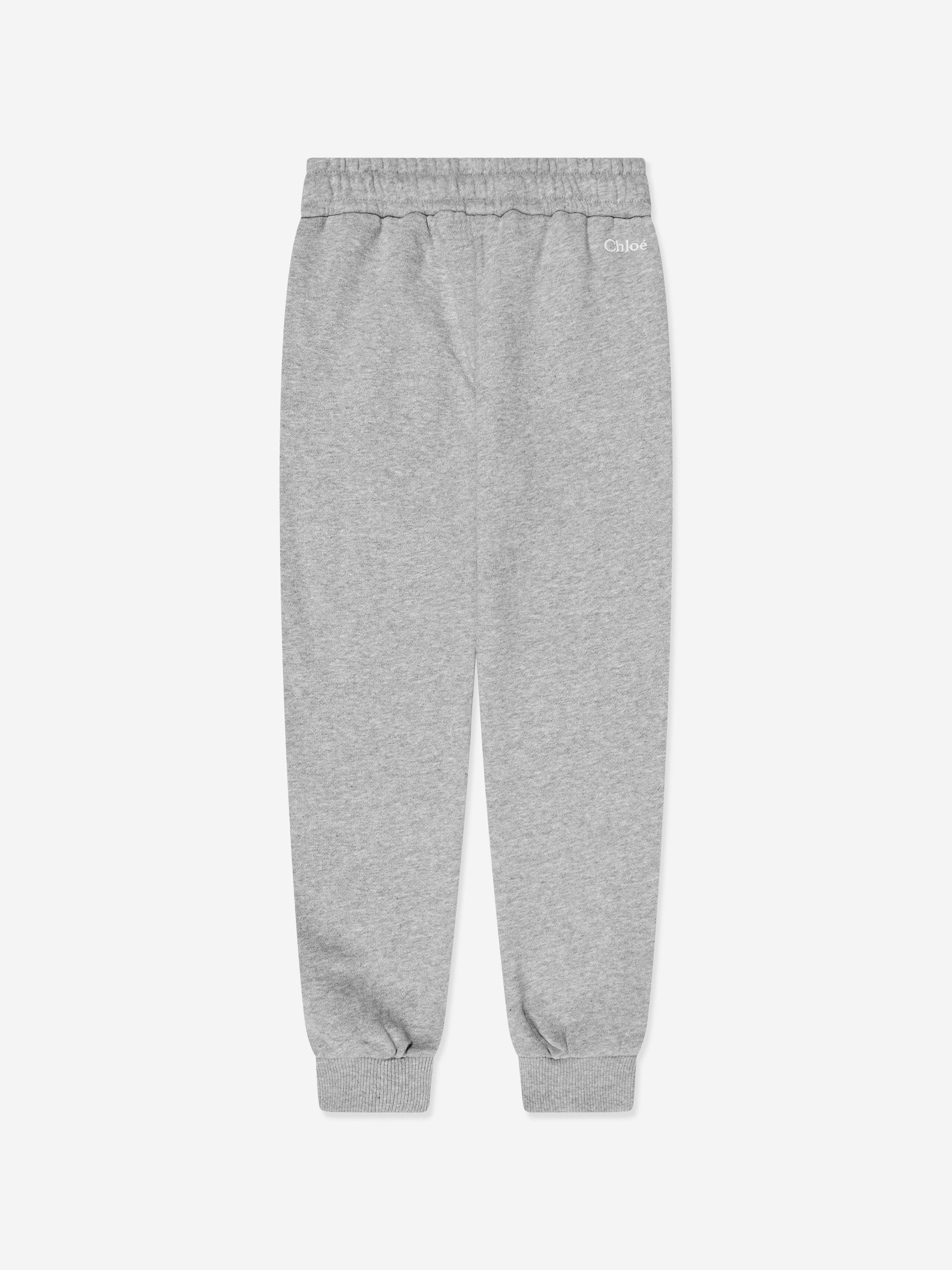 Chloé Girls Braided Pocket Joggers in Grey