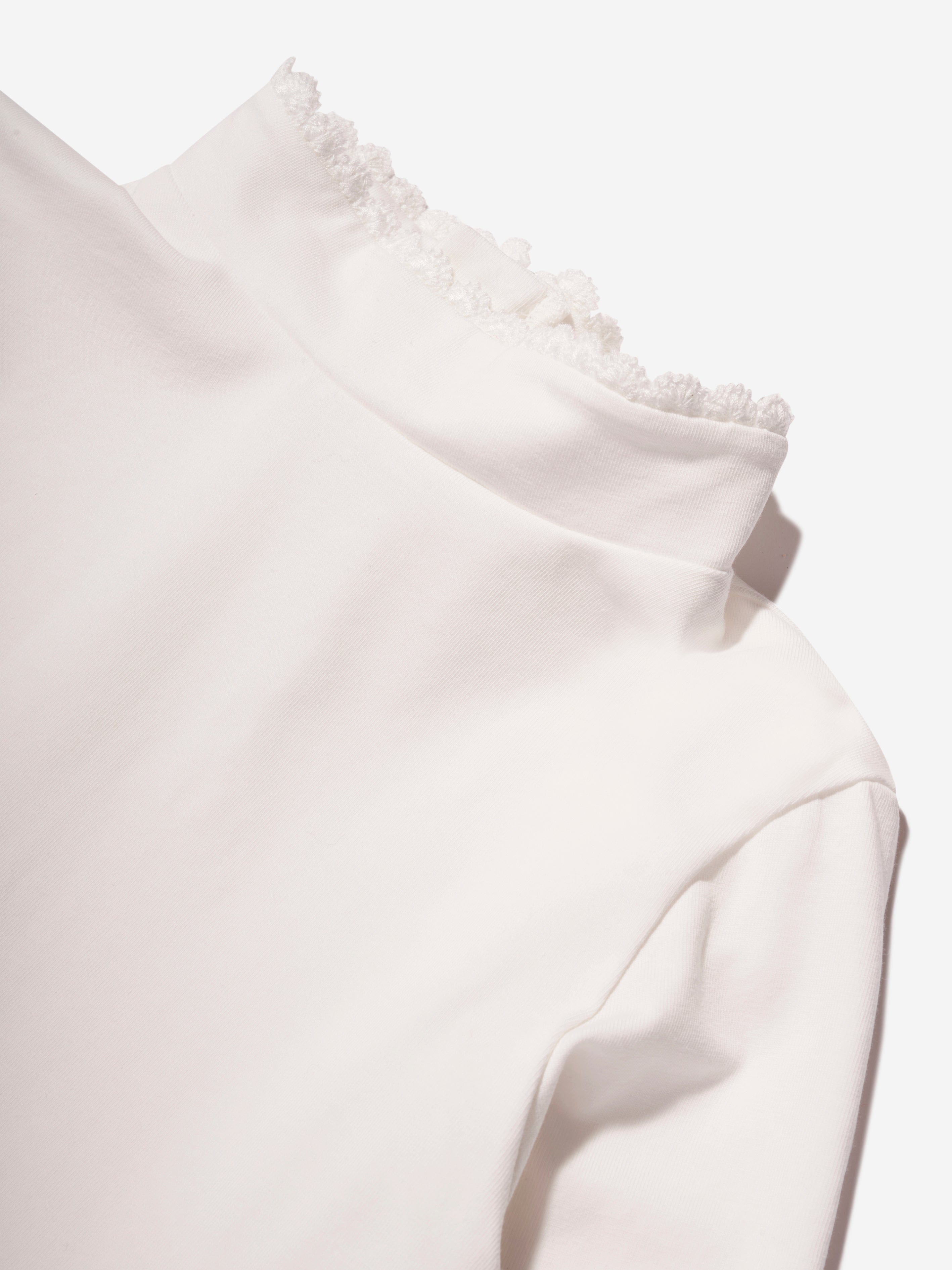 Chloé Girls High Collar Undershirt in Ivory