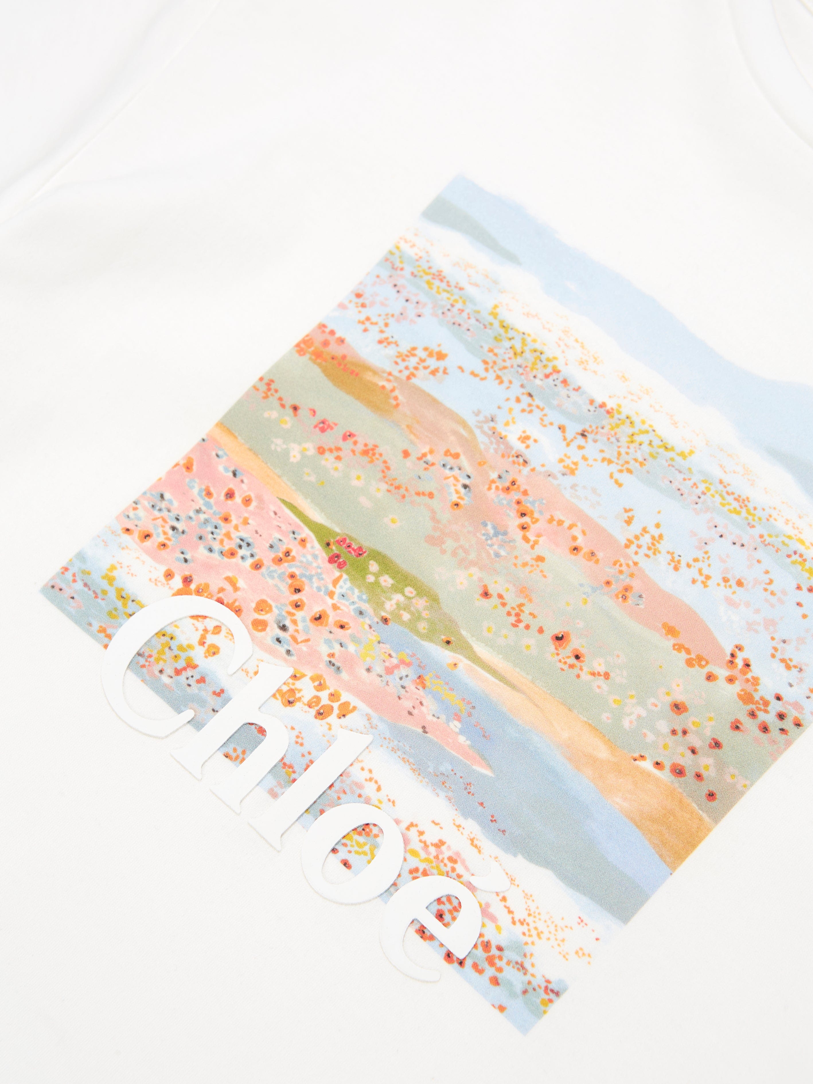 Chloé Girls Illustrated T-Shirt in Ivory