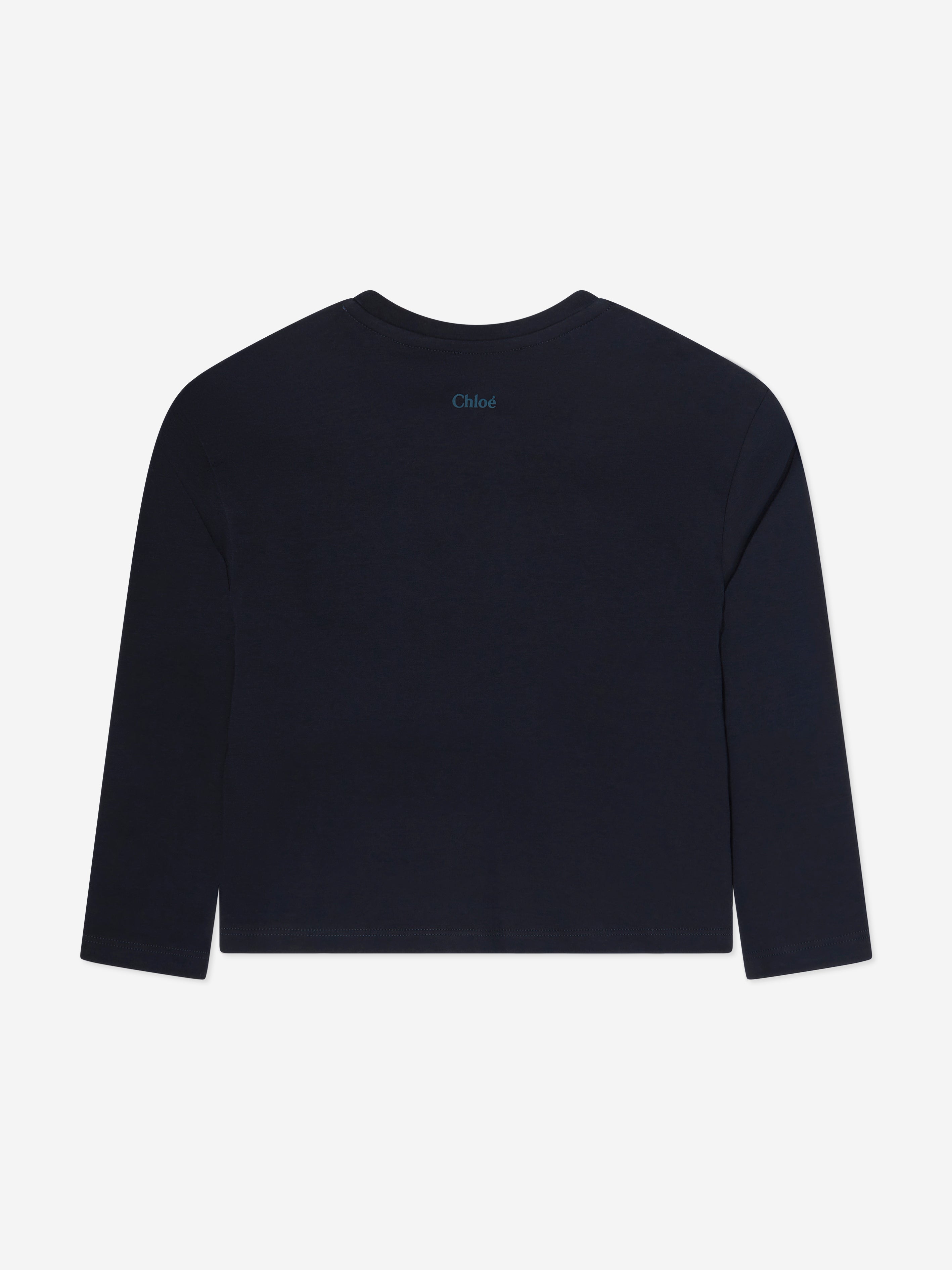 Chloé Girls Long Sleeve T-Shirt in Navy