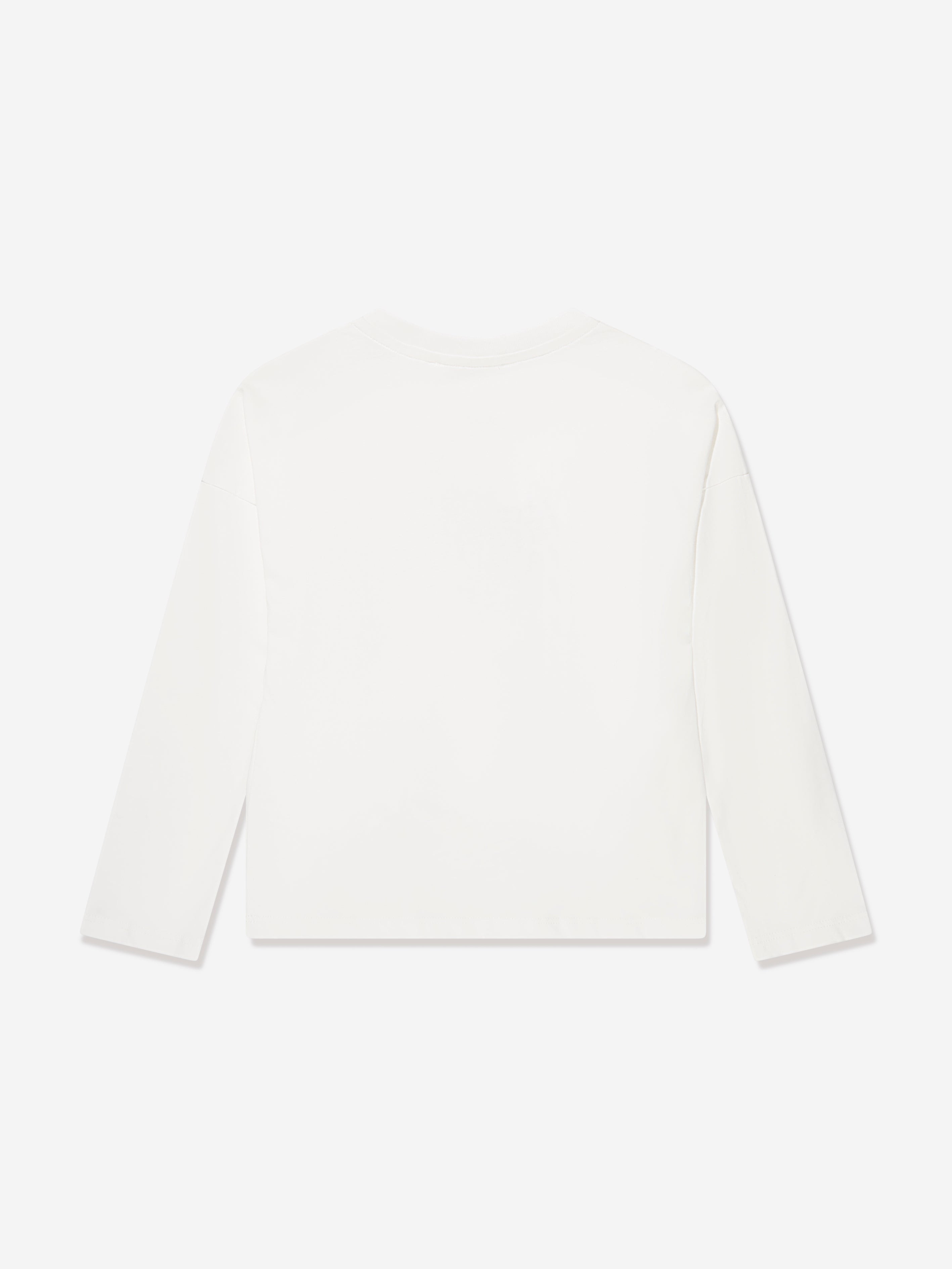 Chloé Girls Long Sleeve Logo T-Shirt in Ivory