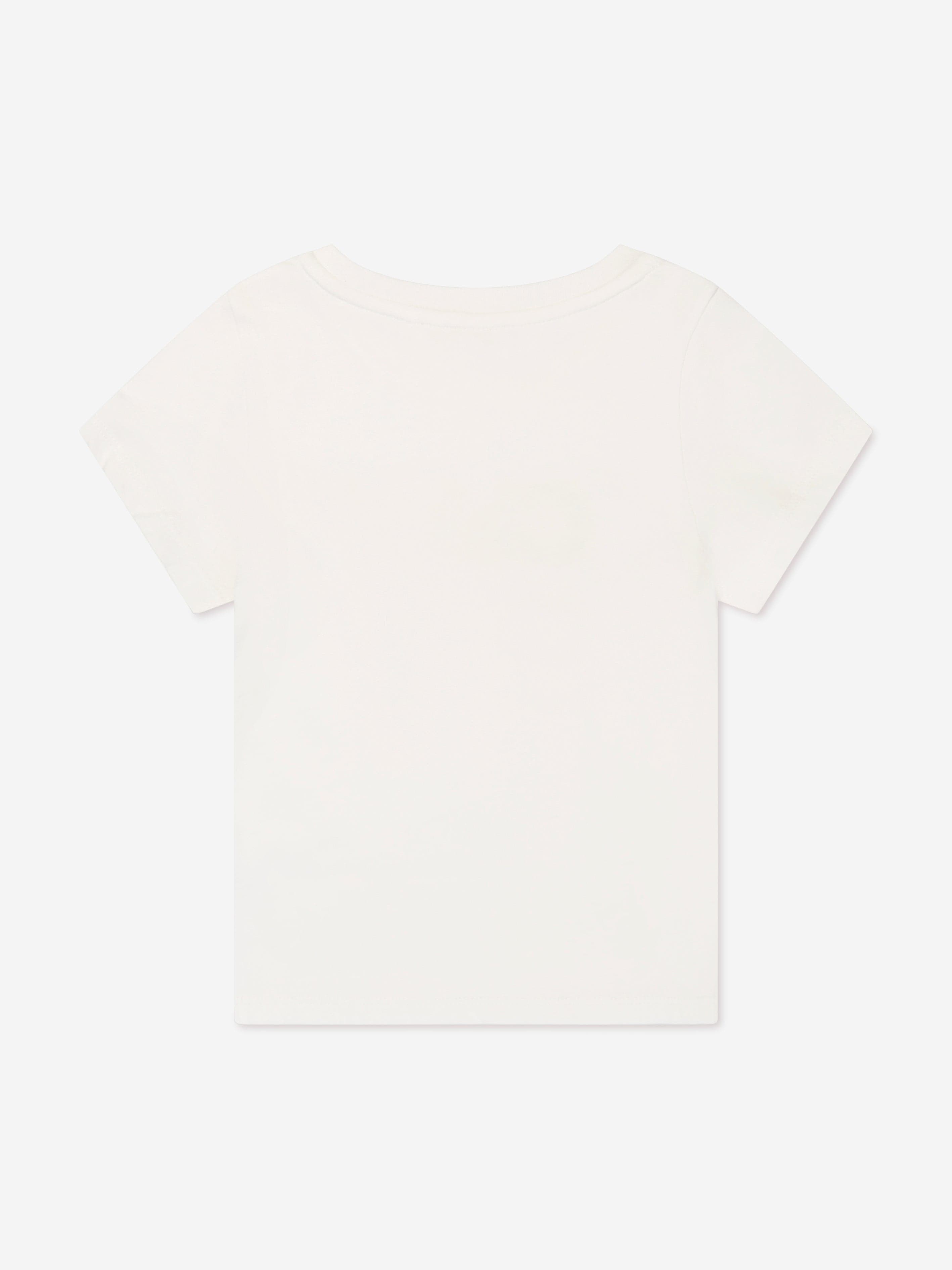 Chloé Girls Logo T-Shirt in Ivory