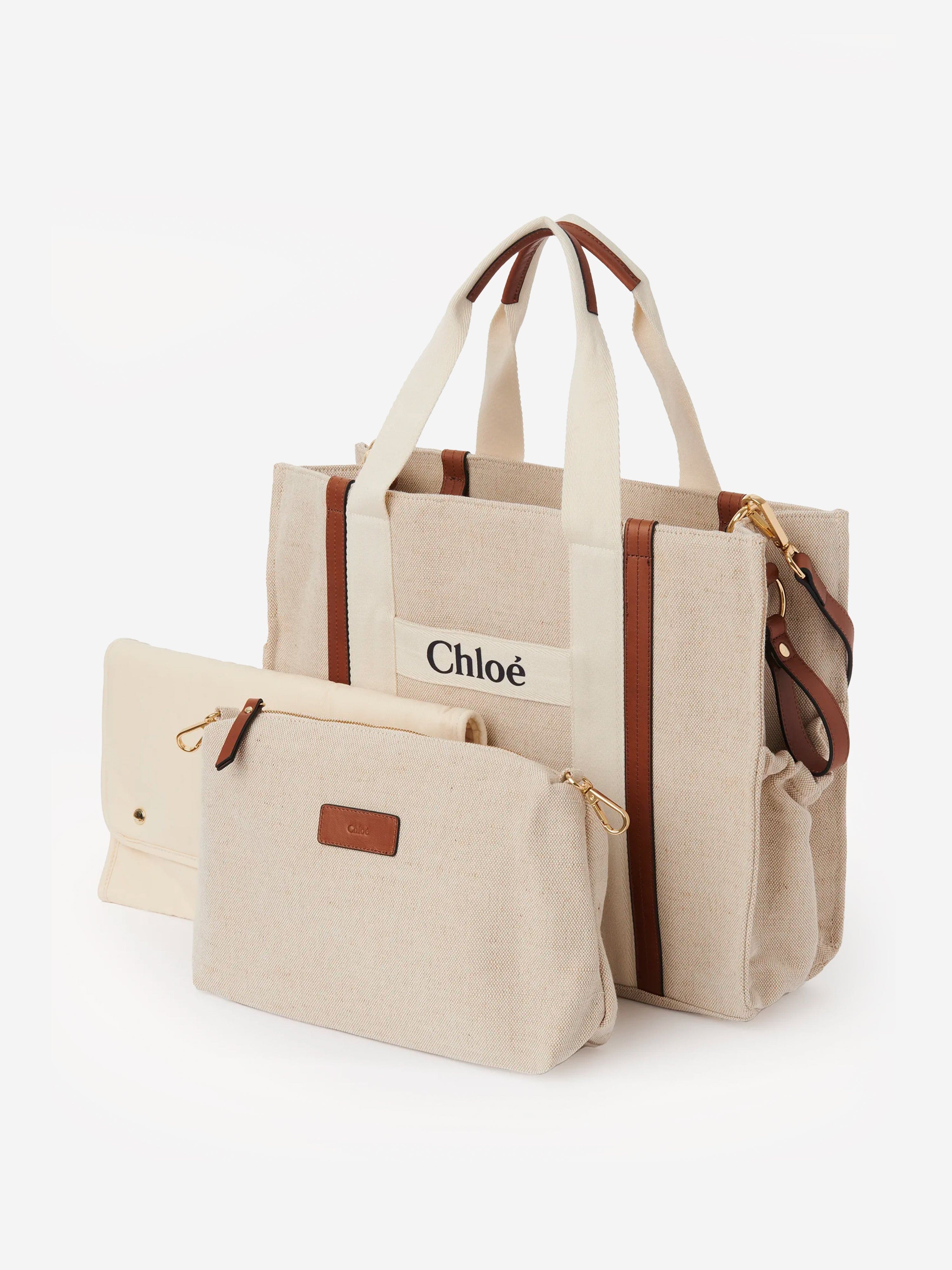 Chloé Baby Girls Logo Changing Bag in Beige